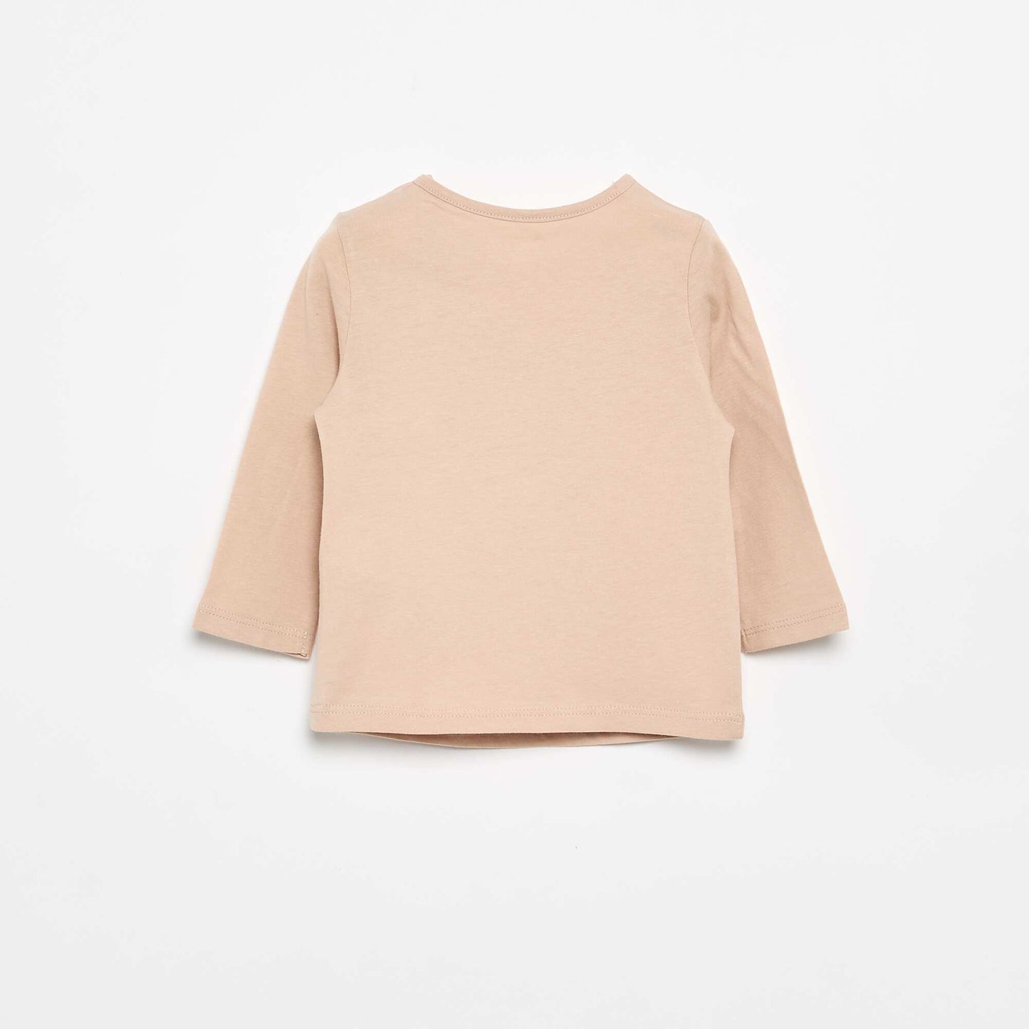 Printed Long-Sleeve T-shirt BEIGE