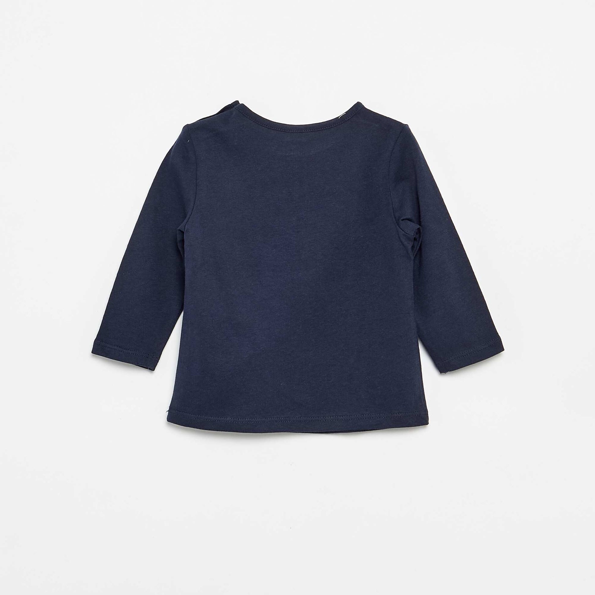 Printed Long-Sleeve T-shirt BLUE