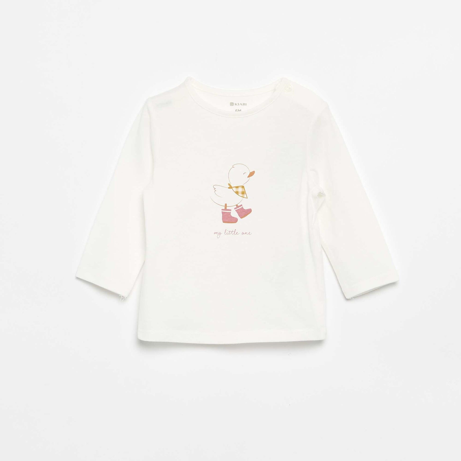 Printed Long-Sleeve T-shirt WHITE