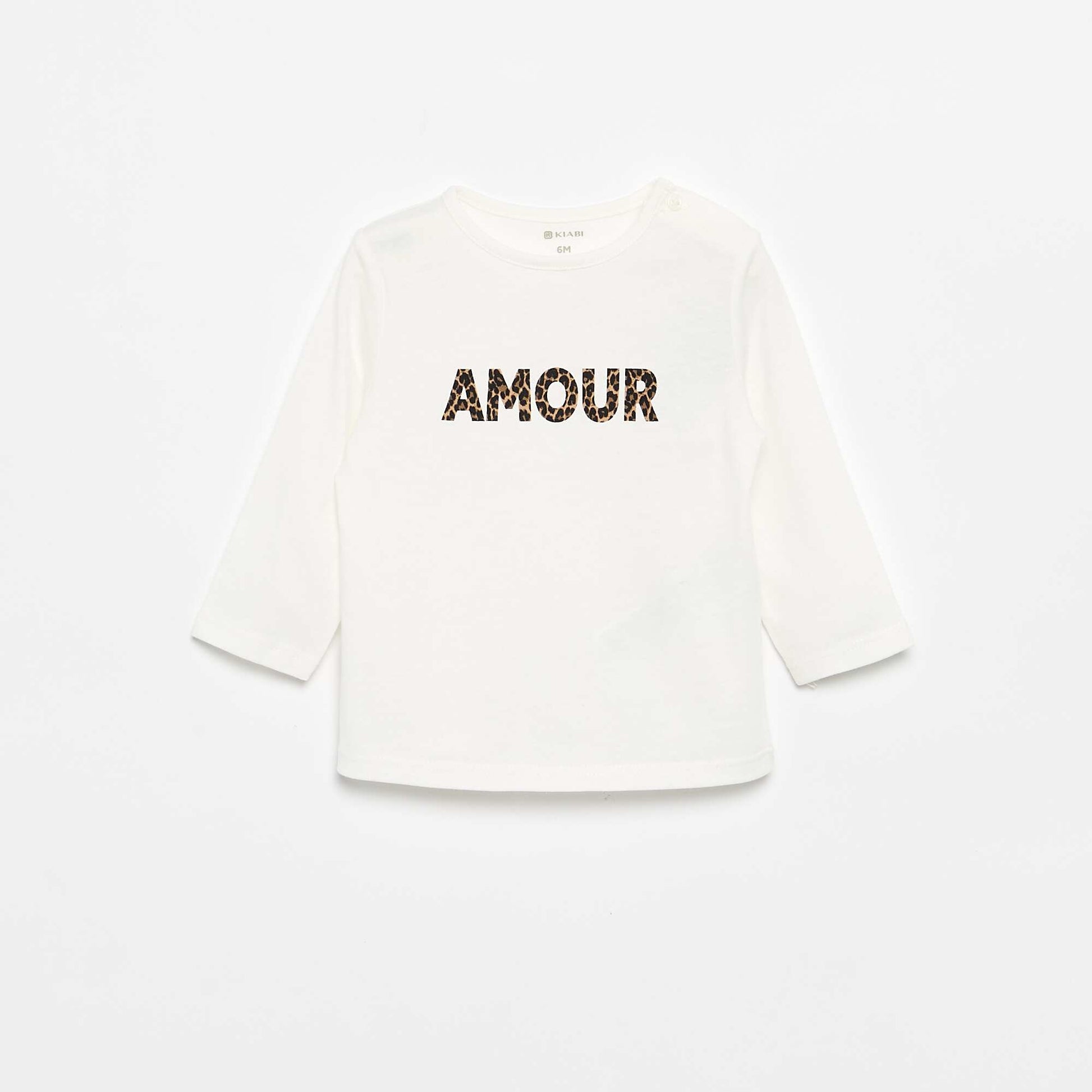 Printed Long-Sleeve T-shirt WHITE