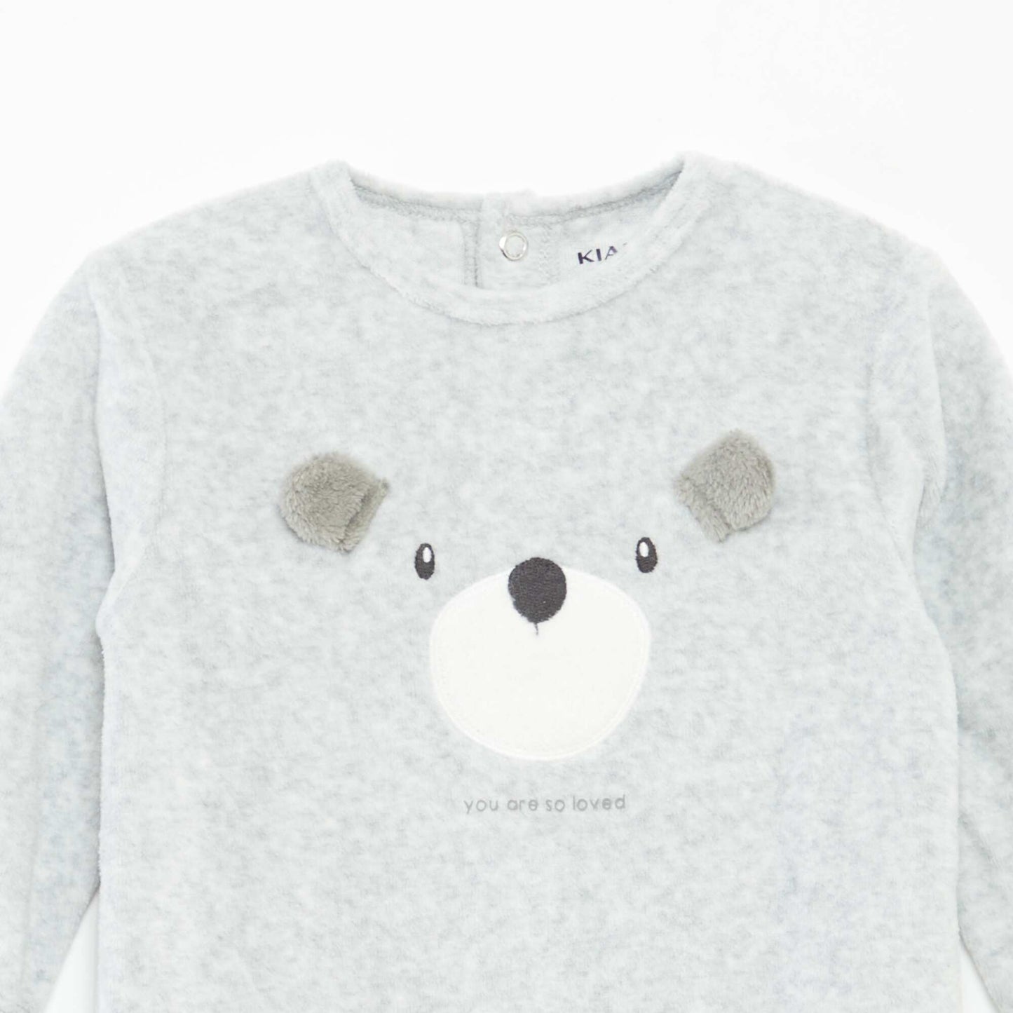 Animated Velour Sleepsuit GREY