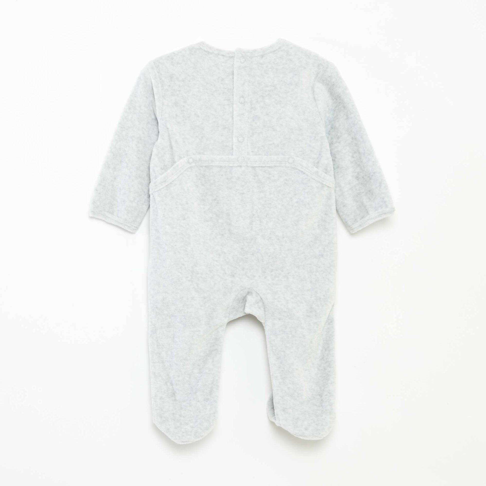 Animated Velour Sleepsuit GREY