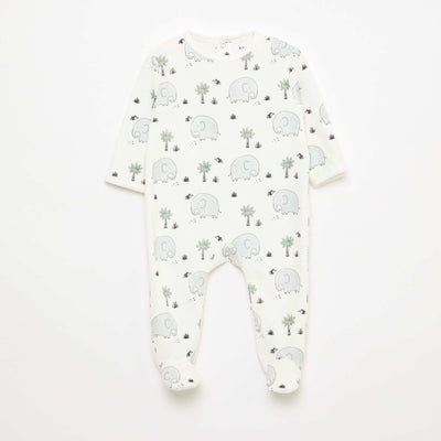 Animated Velour Sleepsuit WHITE