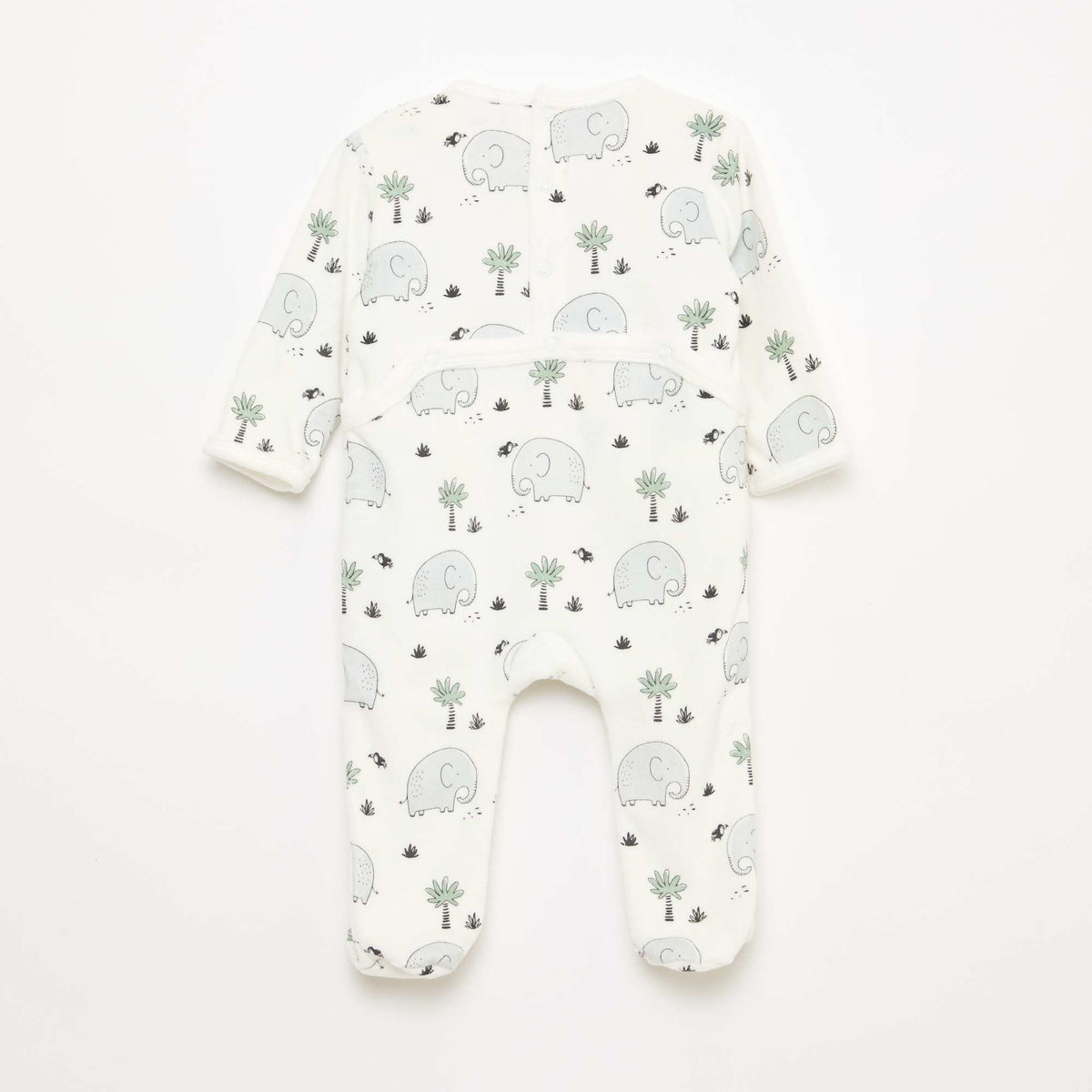 Animated Velour Sleepsuit WHITE