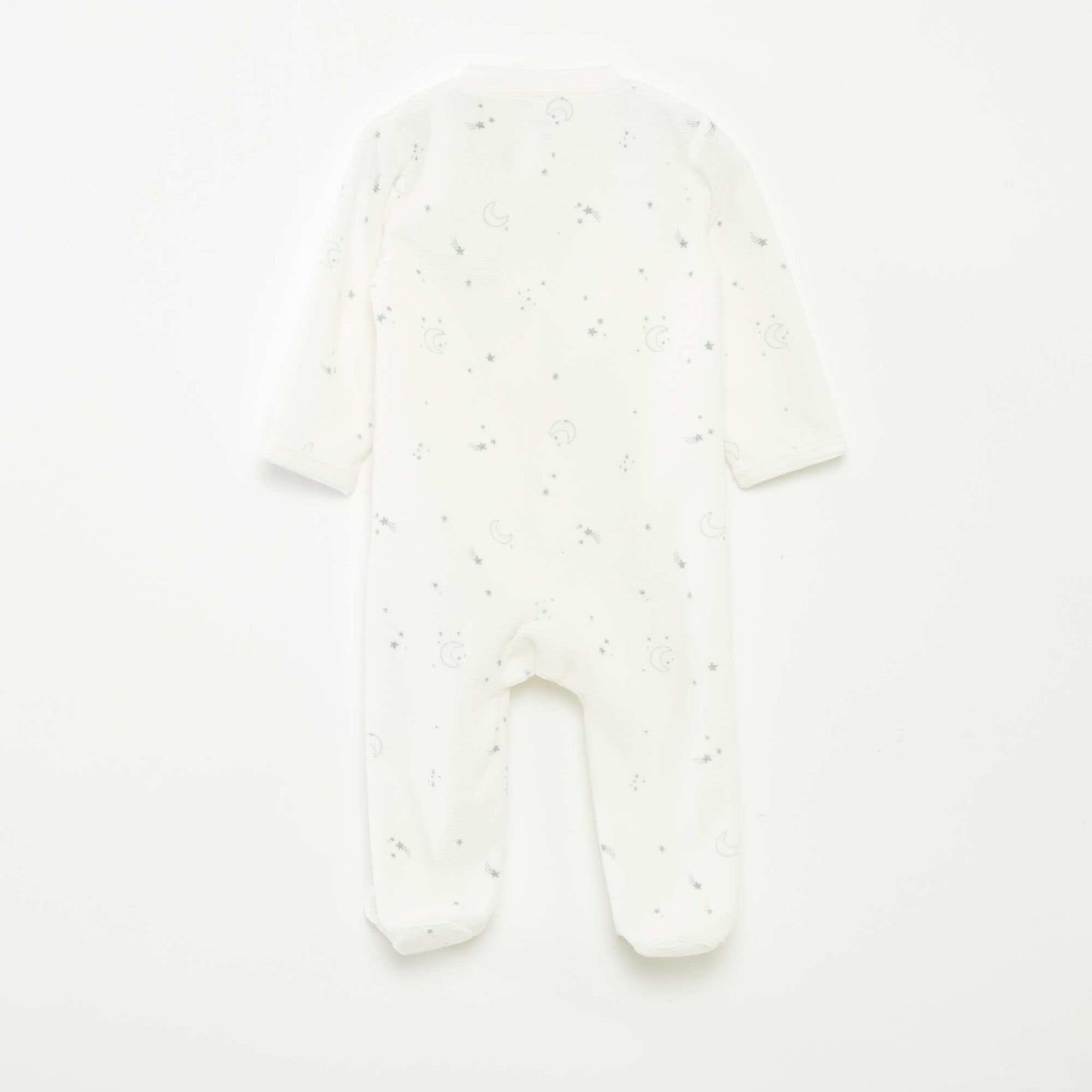 Velvet Sleepsuit with Zip Opening GREY