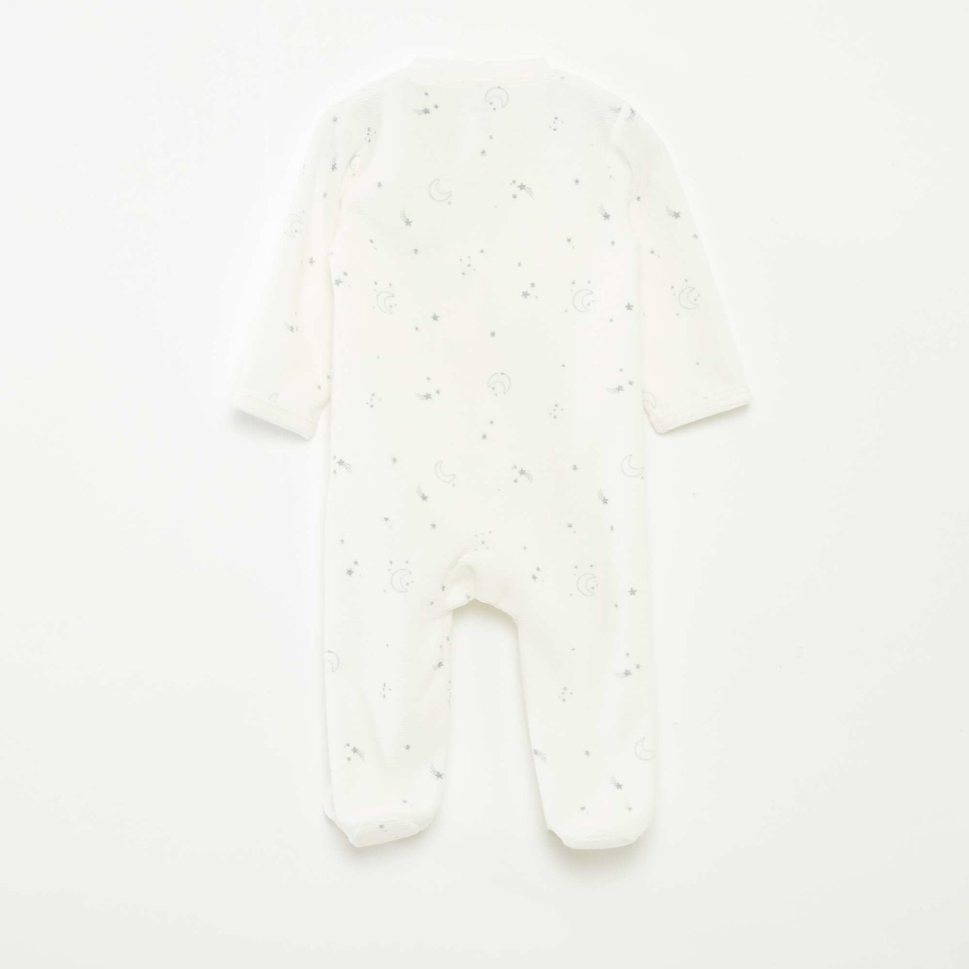 Velvet Sleepsuit with Zip Opening GREY