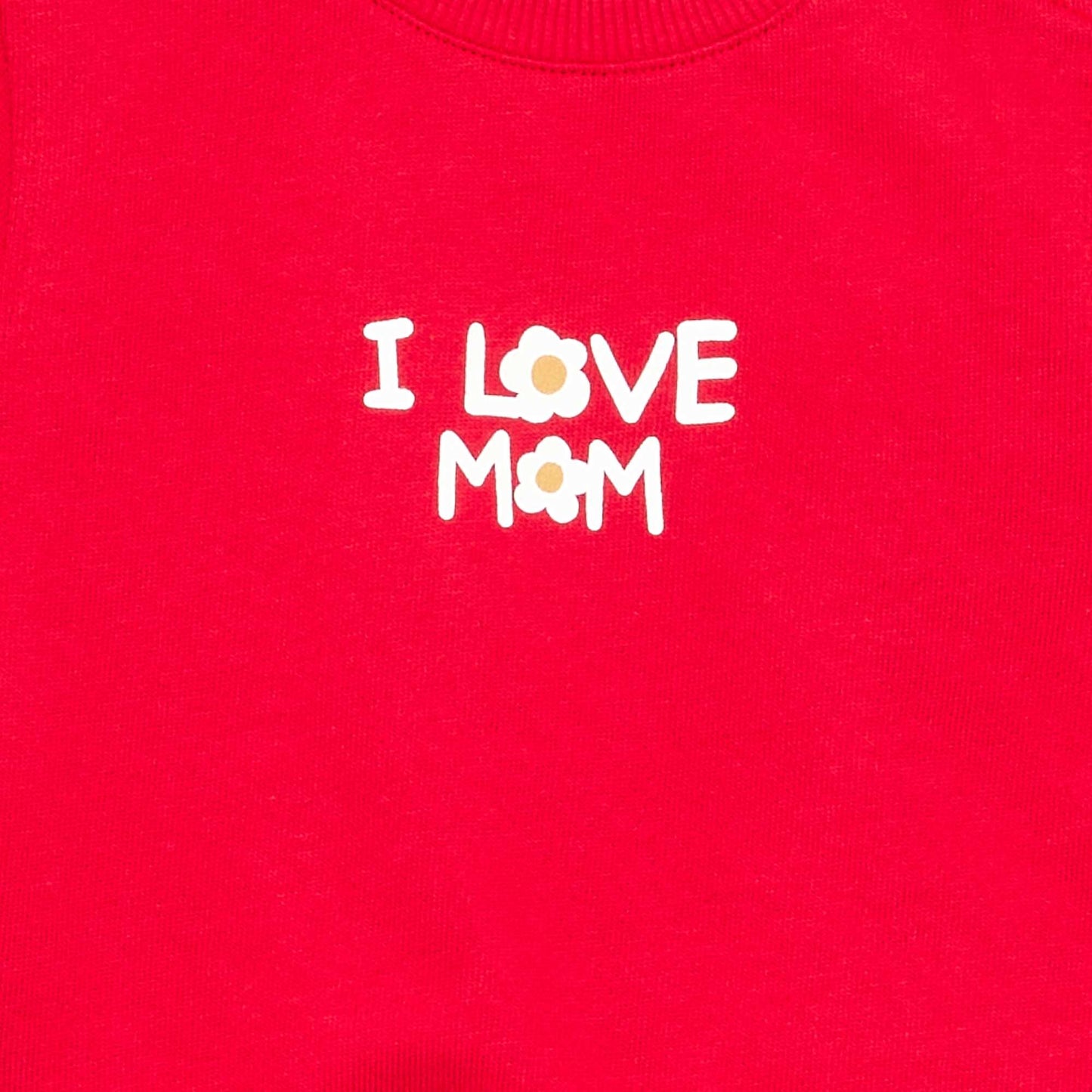 Long-sleeved sweatshirt with print RED