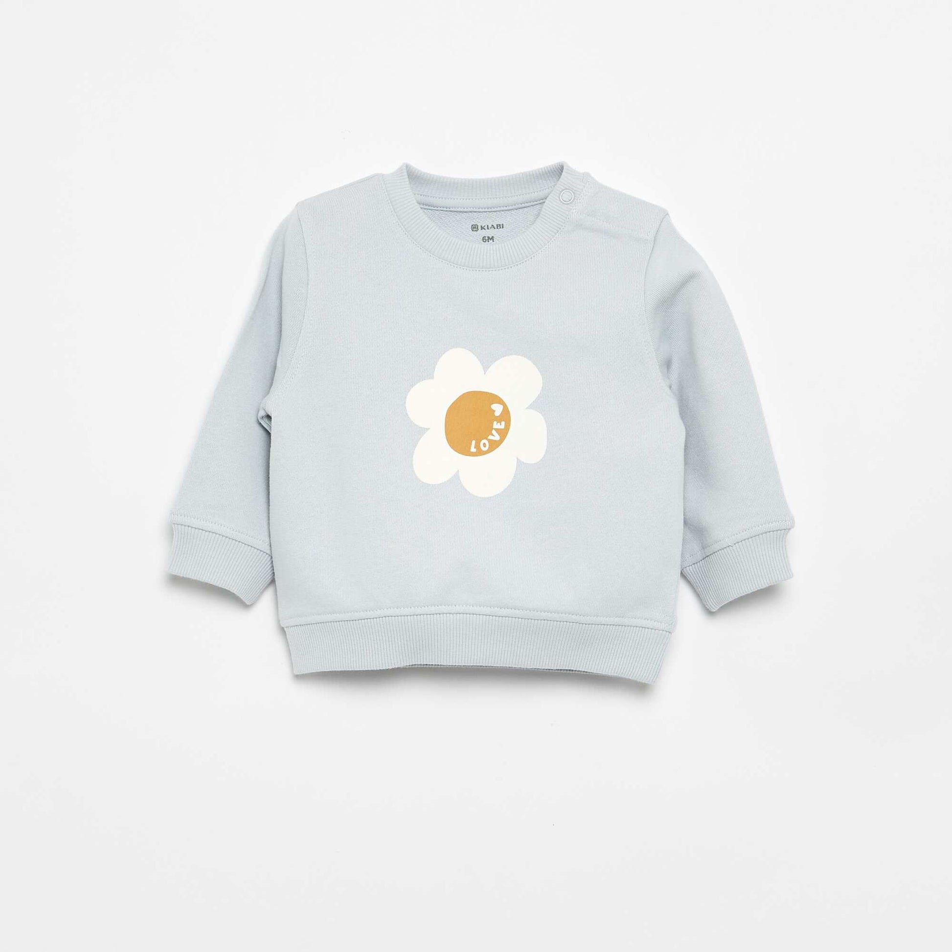 Long-sleeved sweatshirt with print BLUE