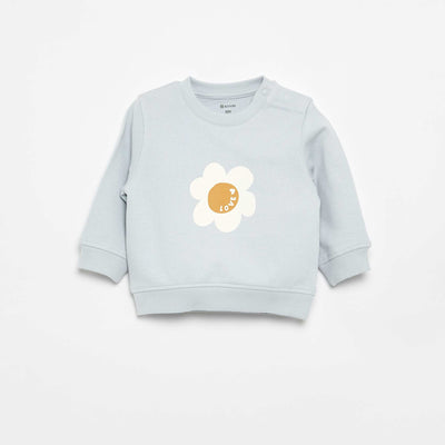 Long-sleeved sweatshirt with print BLUE