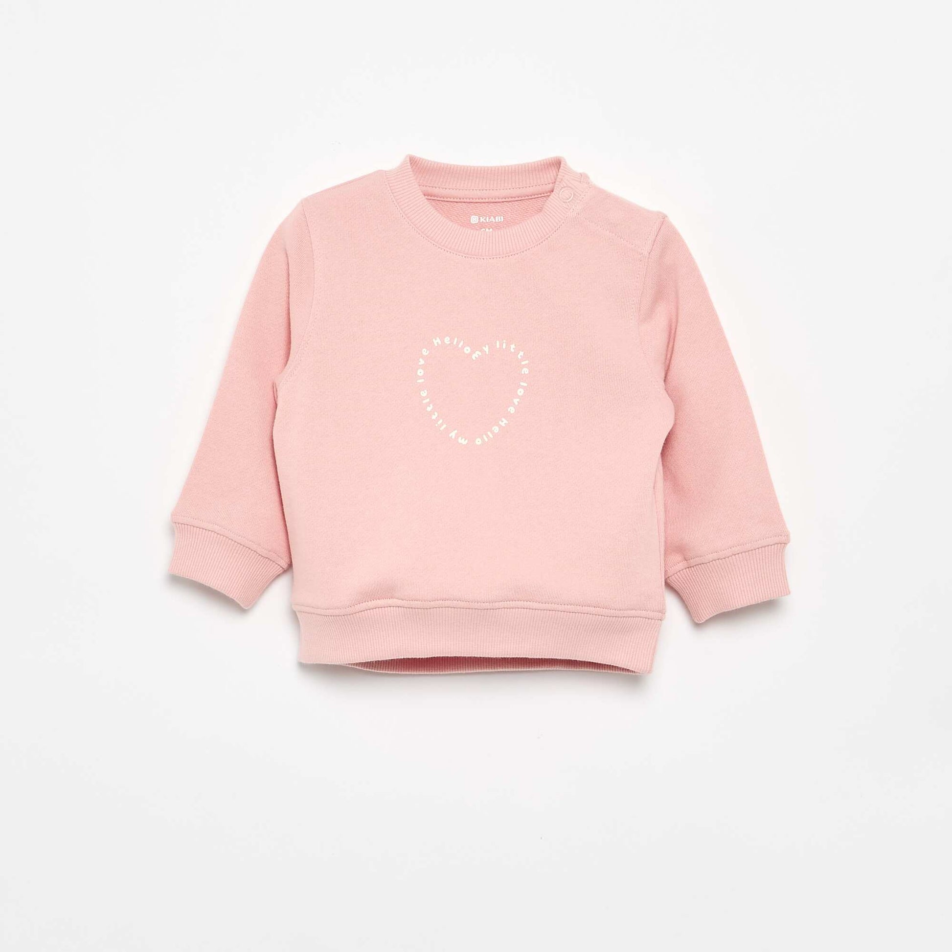 Long-sleeved sweatshirt with print PINK