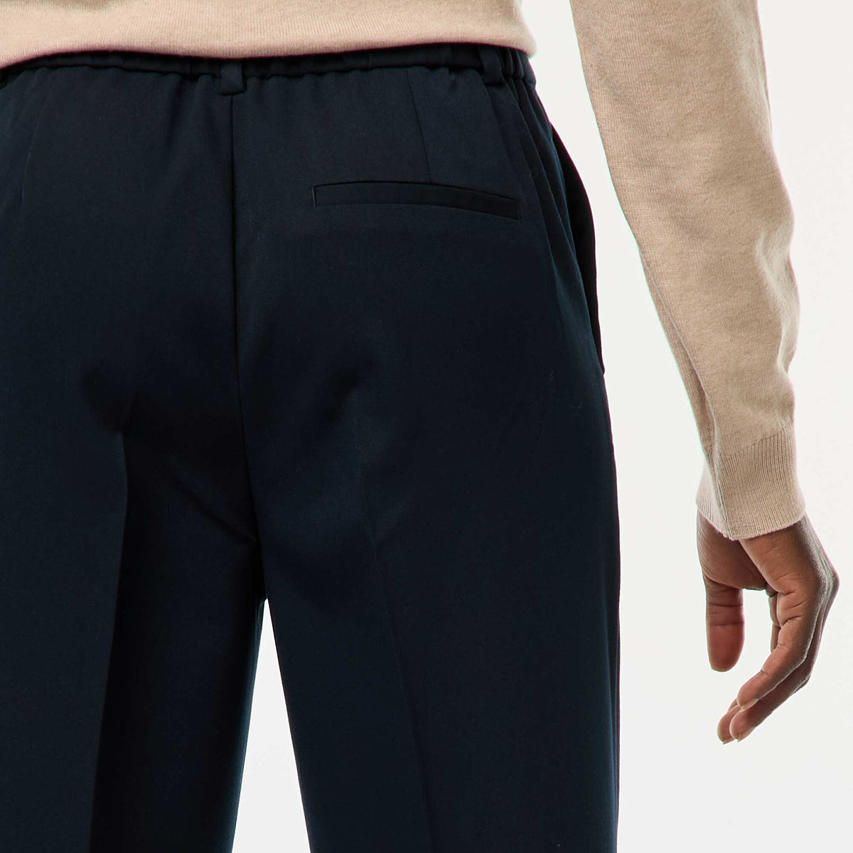Solid Cigarette Trousers with 2 Pockets BLUE