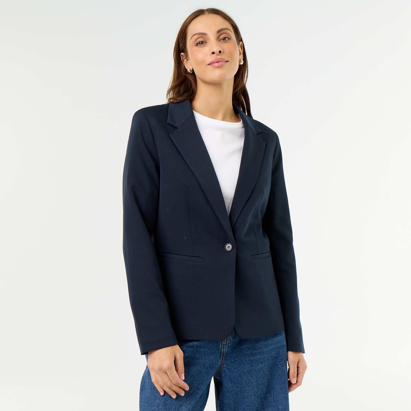 Long-sleeved tailored jacket BLUE