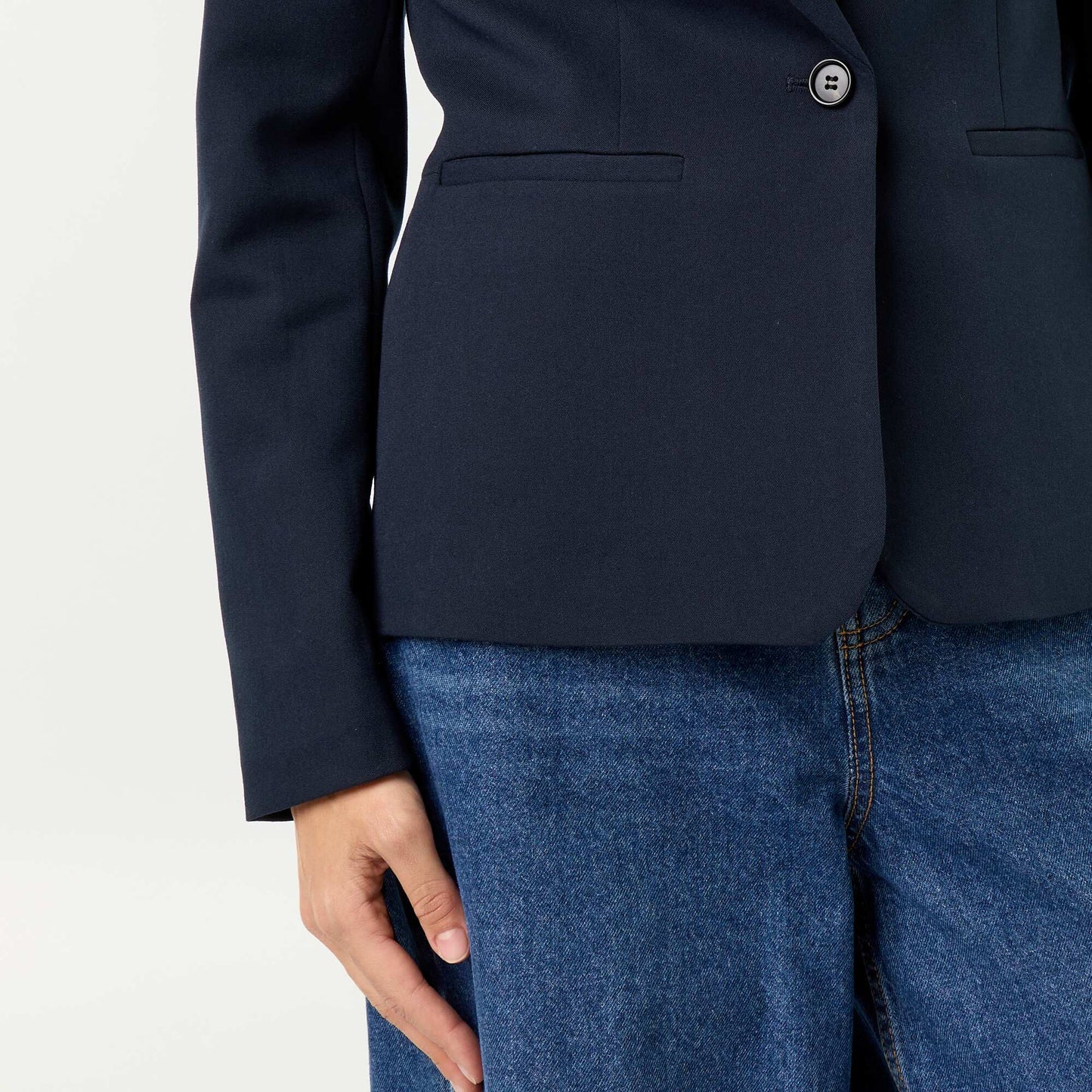 Long-sleeved tailored jacket BLUE
