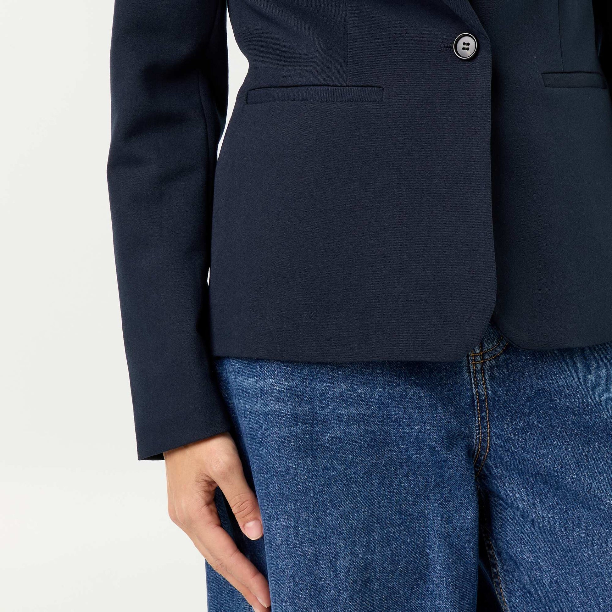 Long-sleeved tailored jacket BLUE