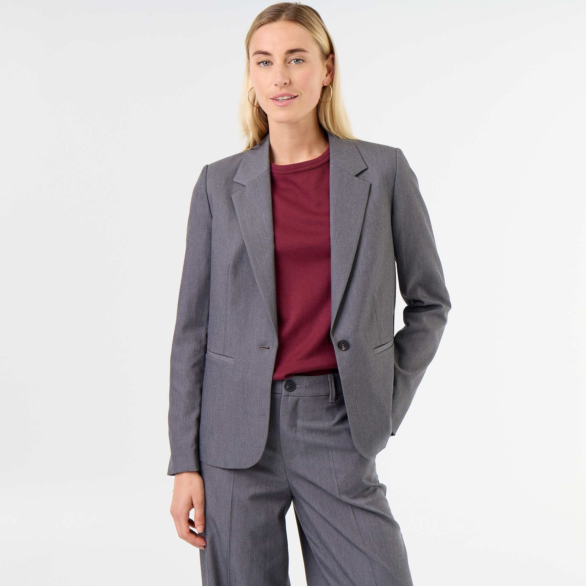 Long-sleeved tailored jacket GREY