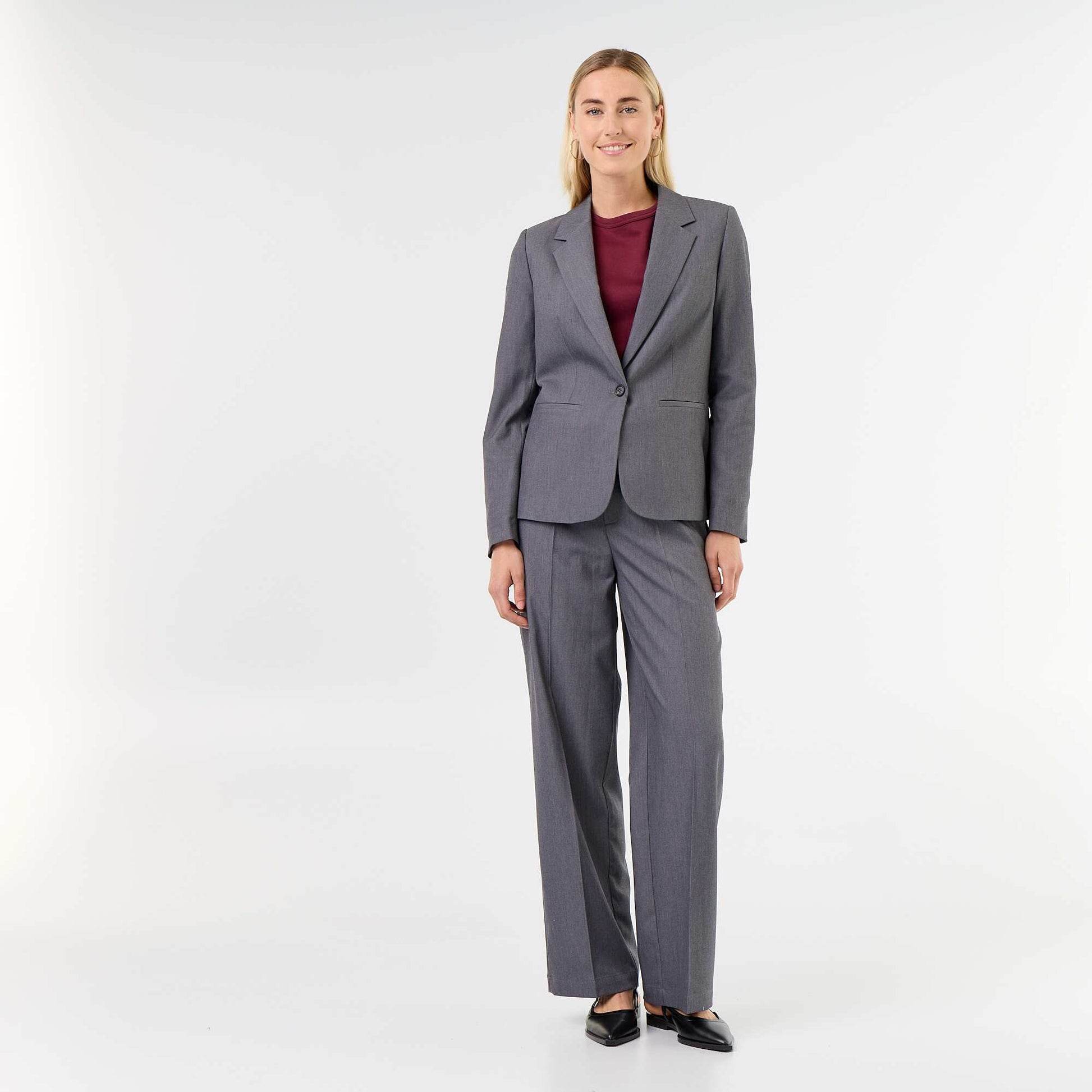 Long-sleeved tailored jacket GREY
