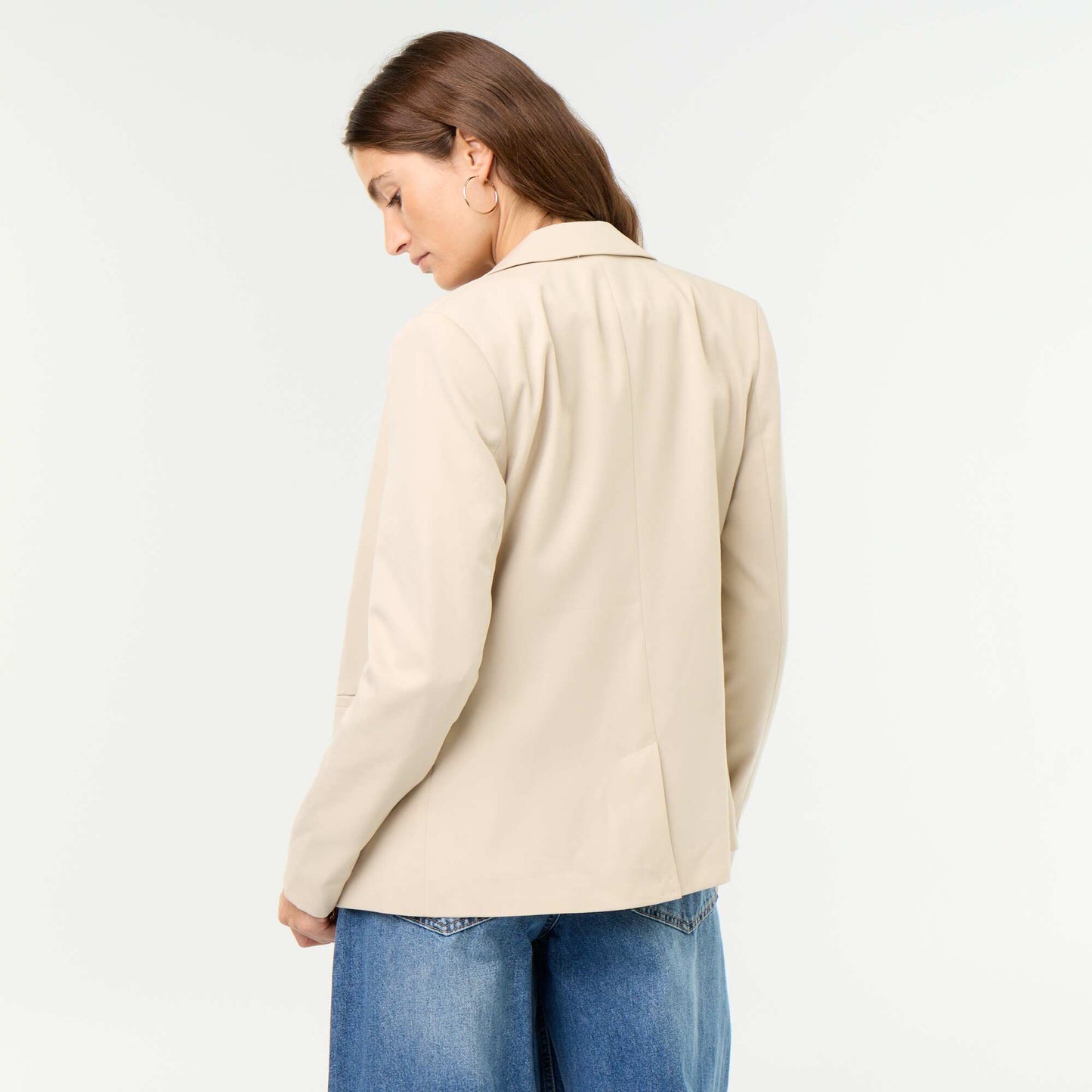 Long-sleeved tailored jacket BEIGE