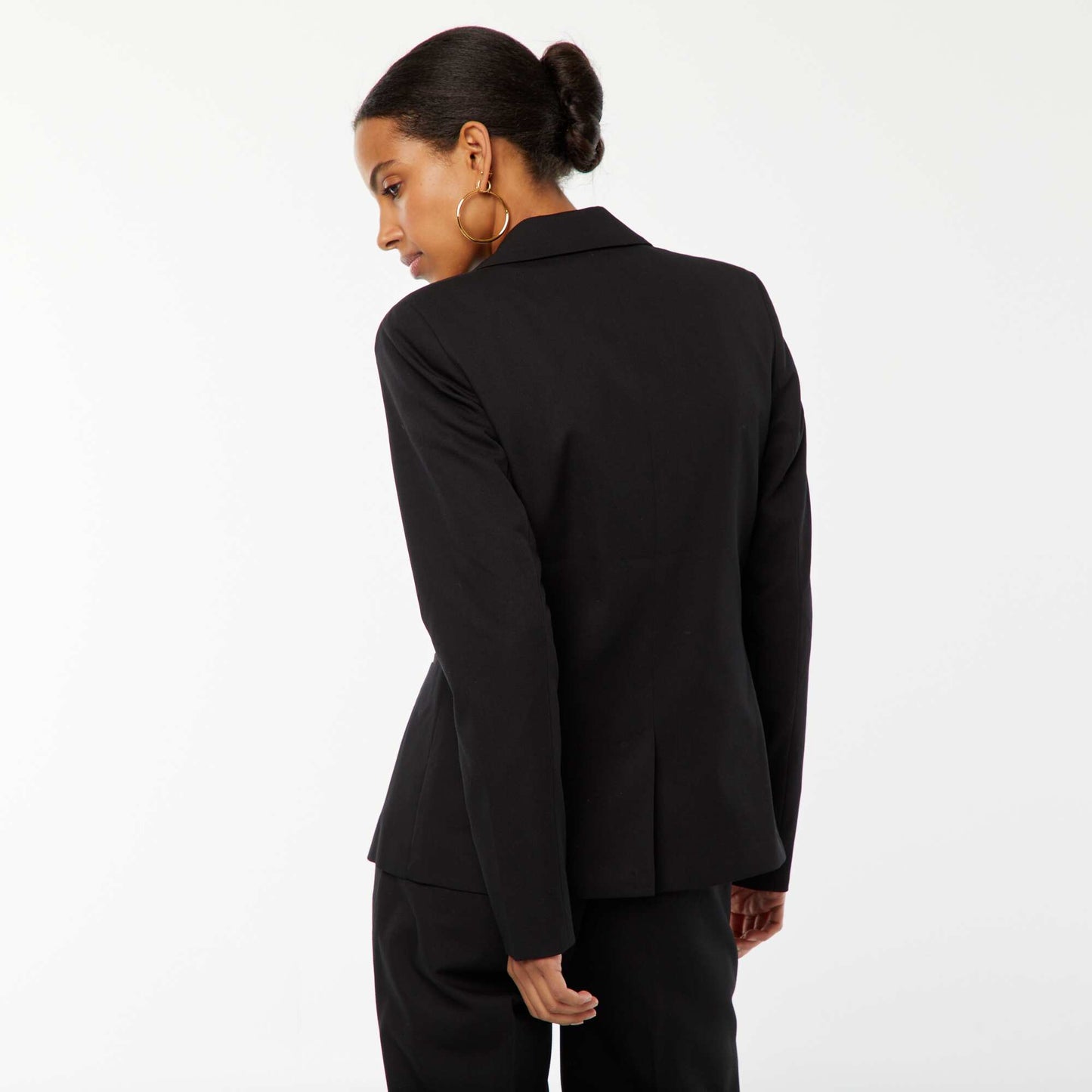 Long-sleeved tailored jacket BLACK