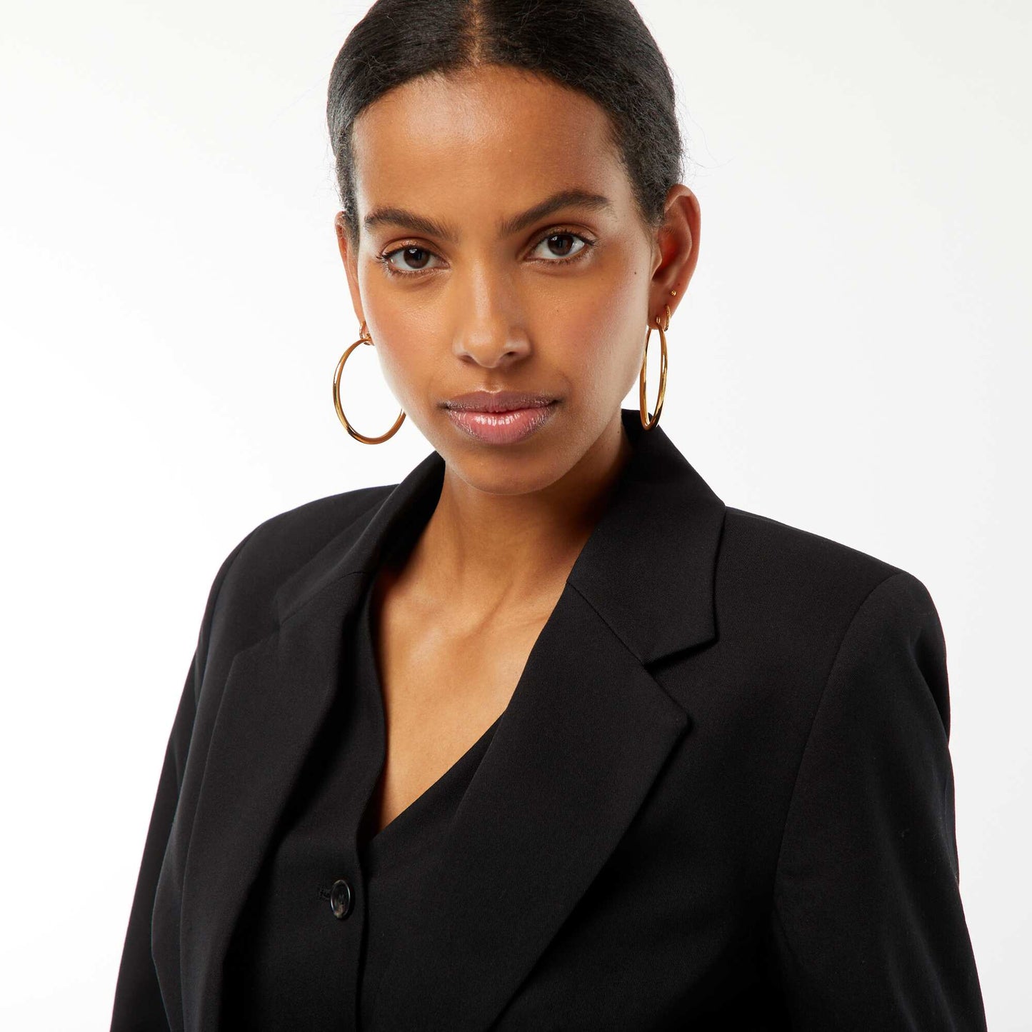 Long-sleeved tailored jacket BLACK