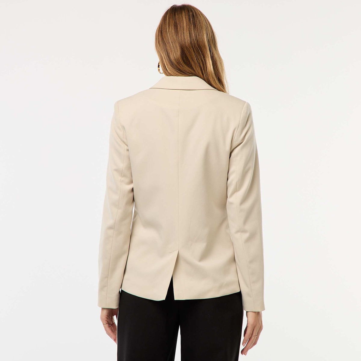 Long-sleeved tailored jacket BEIGE