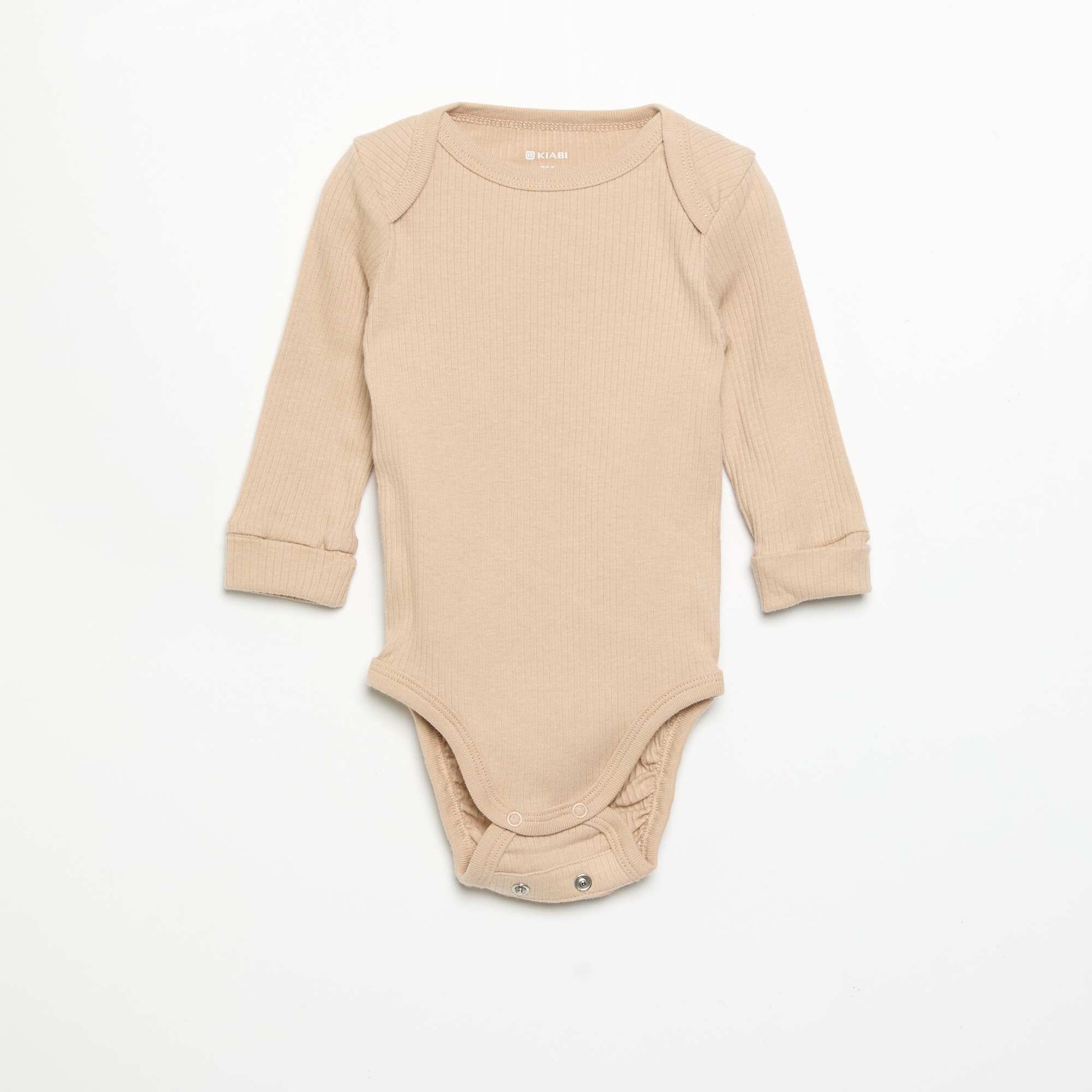 3-Pack Adjustable Long-Sleeved Lap Shoulder Bodysuits GREEN