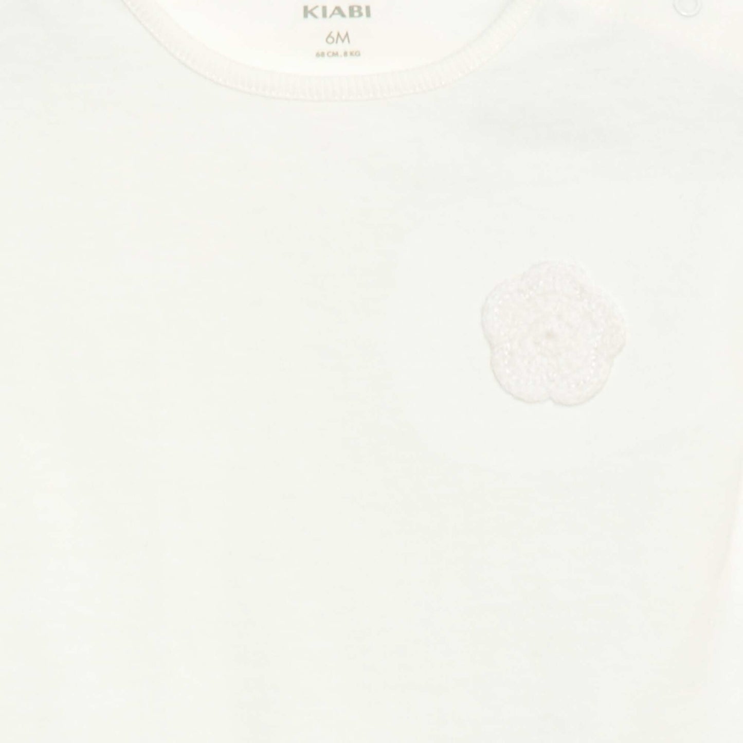 Jersey T-shirt with press-stud opening on the shoulder WHITE