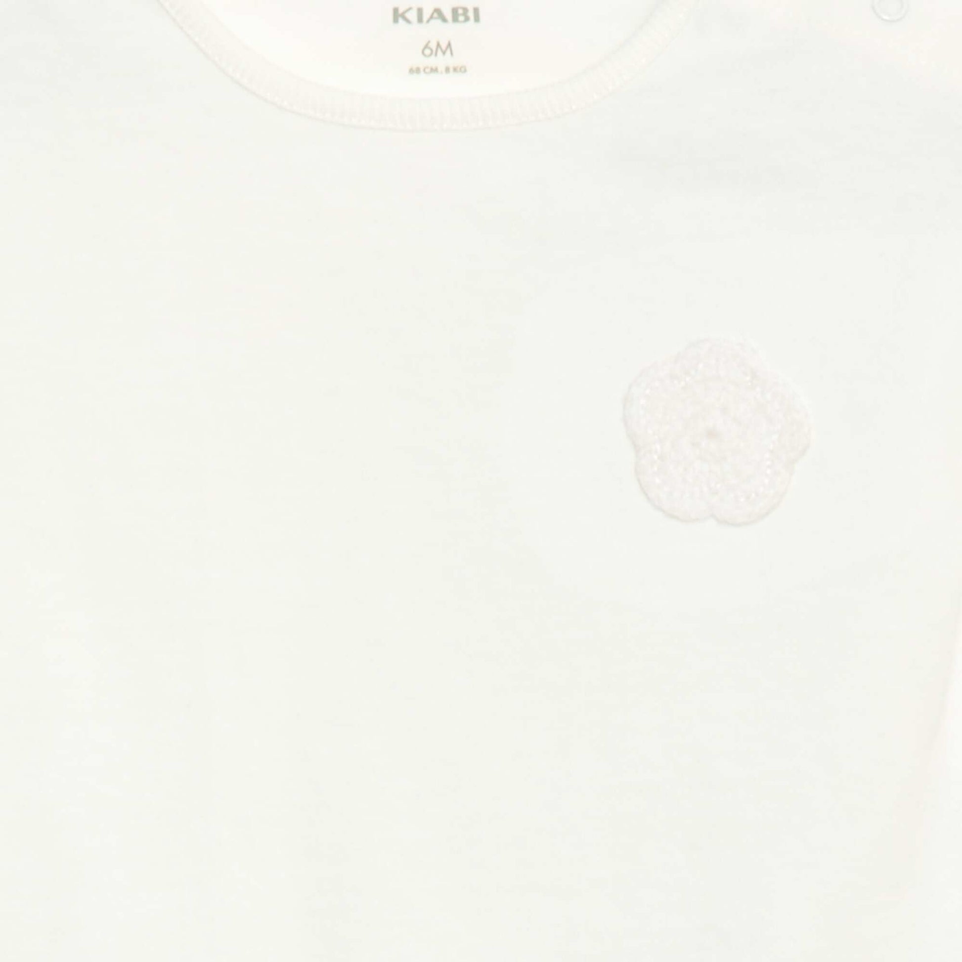 Jersey T-shirt with press-stud opening on the shoulder WHITE