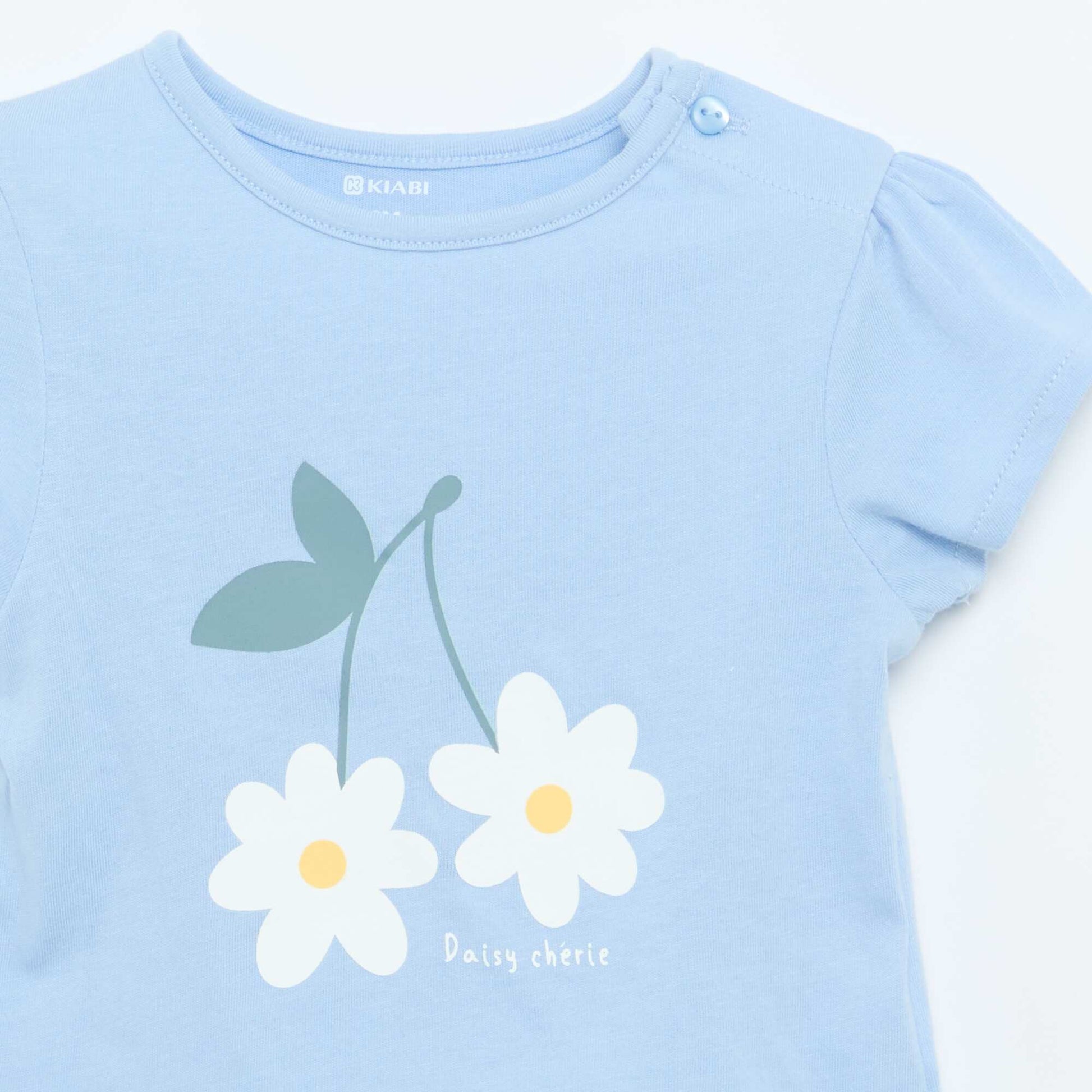 Short-sleeved printed T-shirt BLUE