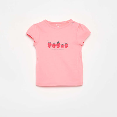 Short-sleeved printed T-shirt PINK