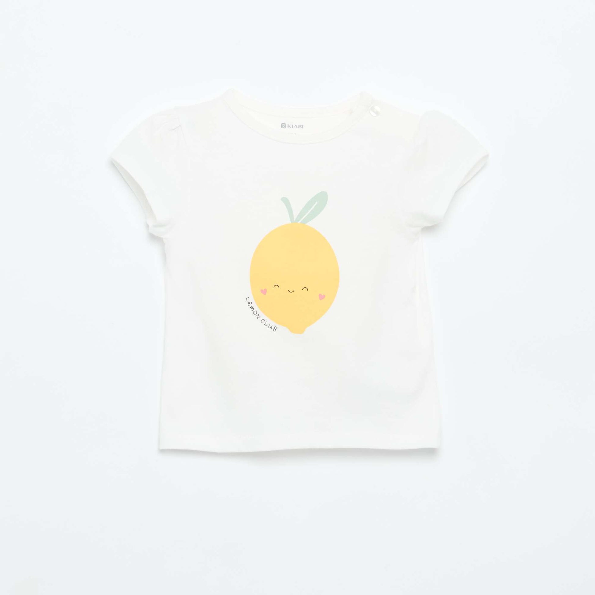 Short-sleeved printed T-shirt WHITE