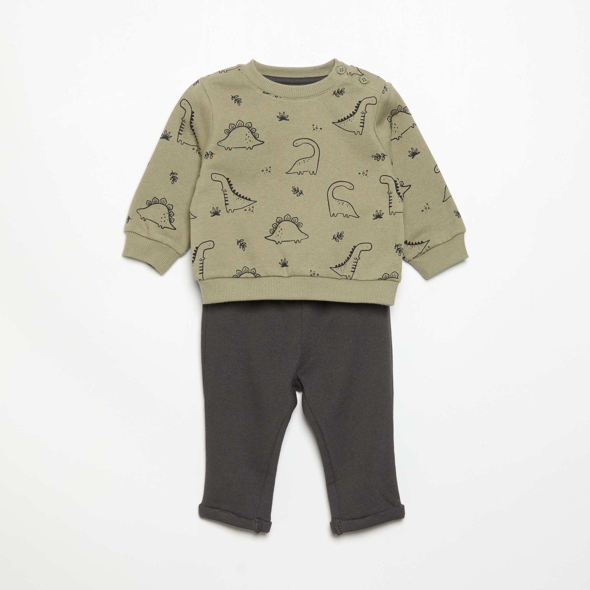 2-piece sweatshirt + trousers set KHAKI