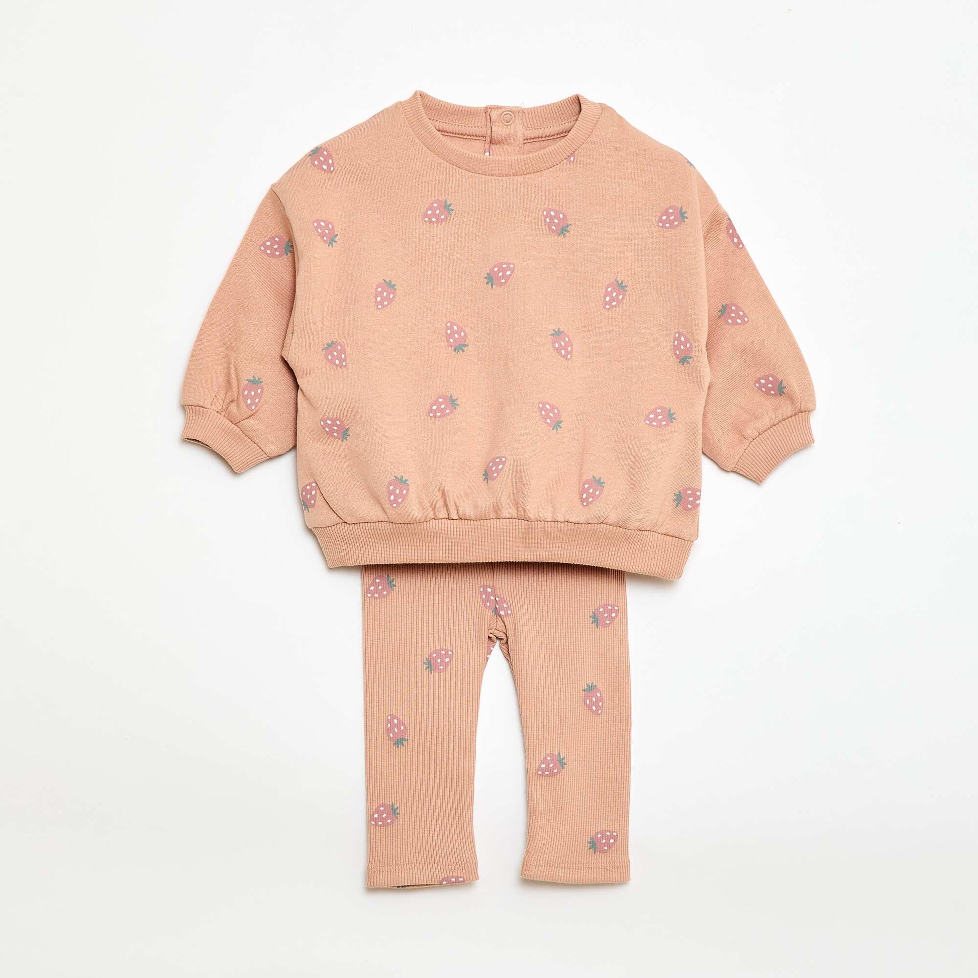 Sweatshirt and leggings jogging set - 2-piece set PINK