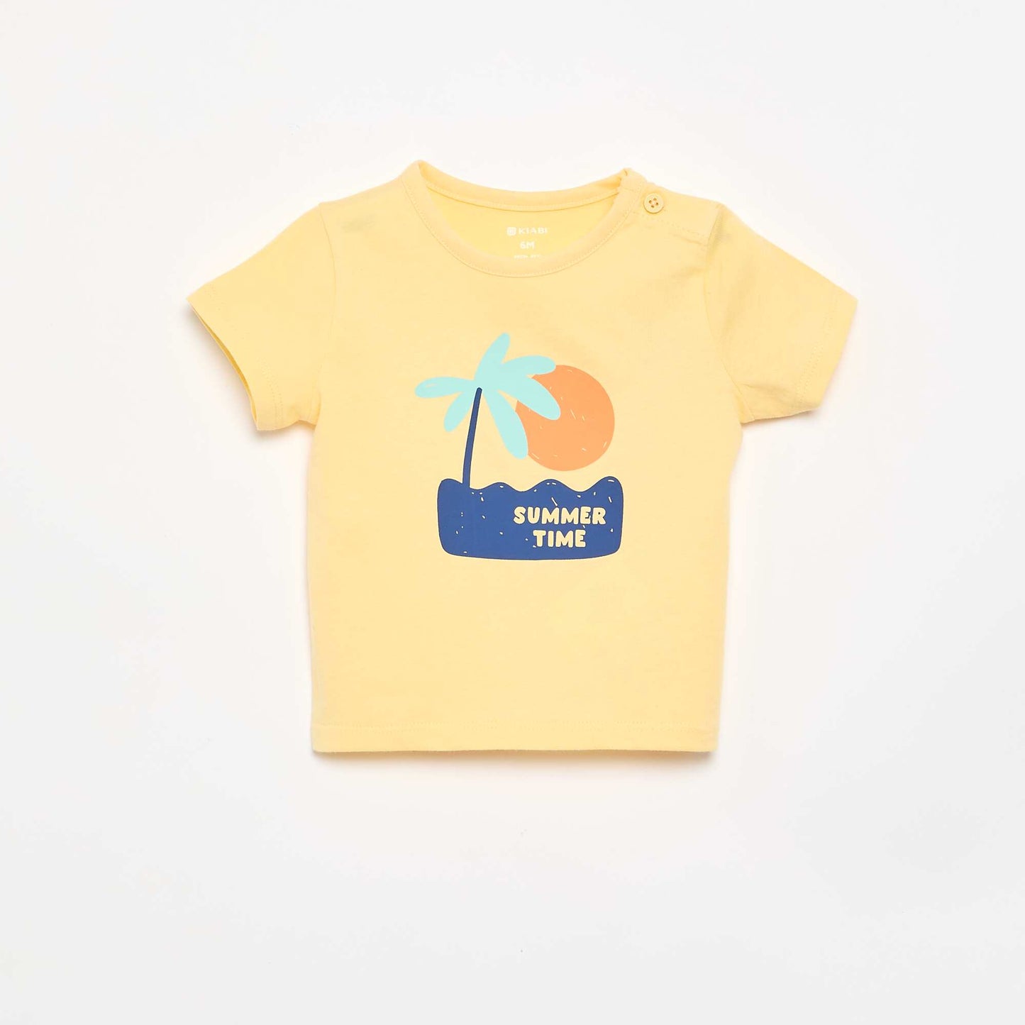Short-sleeved T-shirt with fun print YELLOW