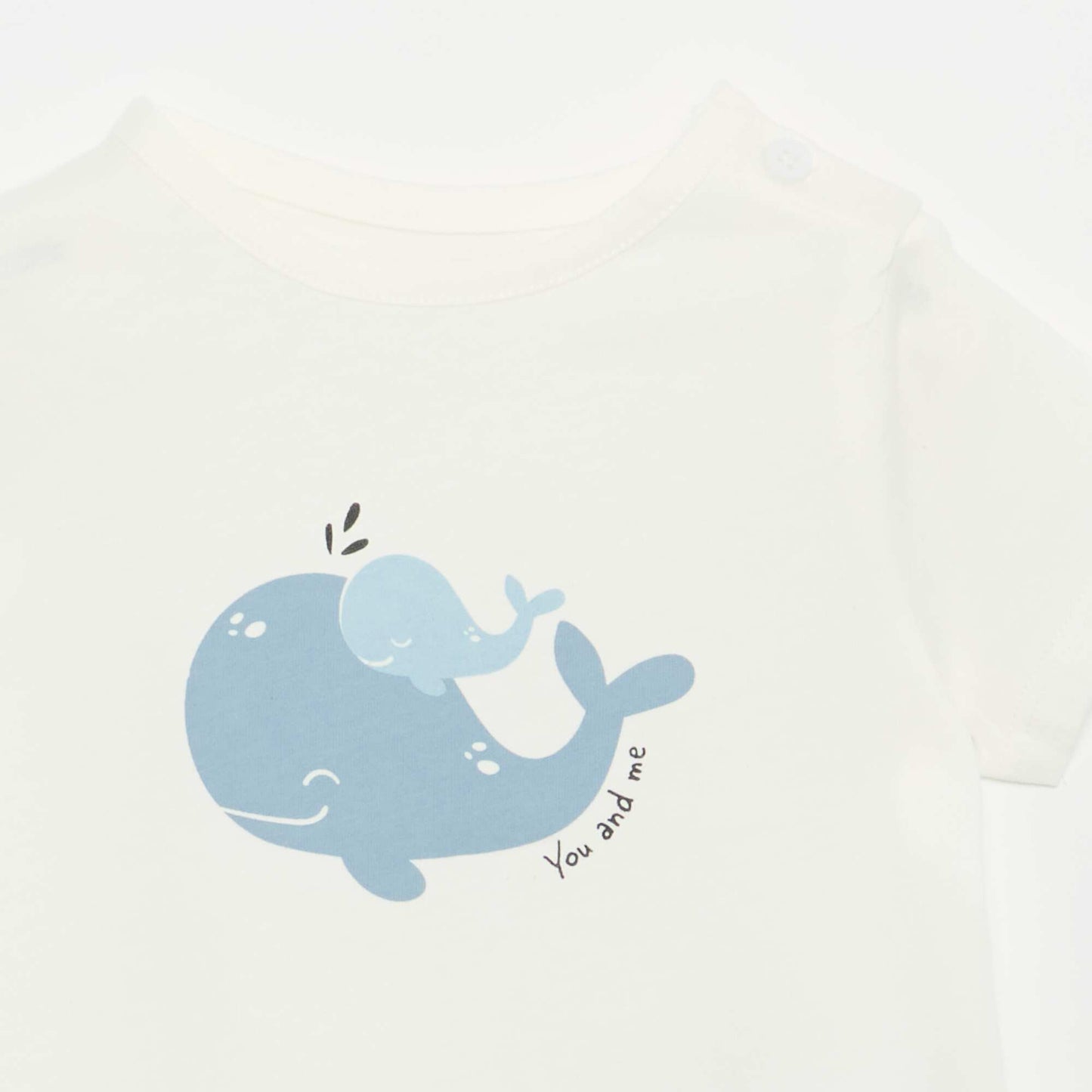 Short-sleeved T-shirt with fun print WHITE