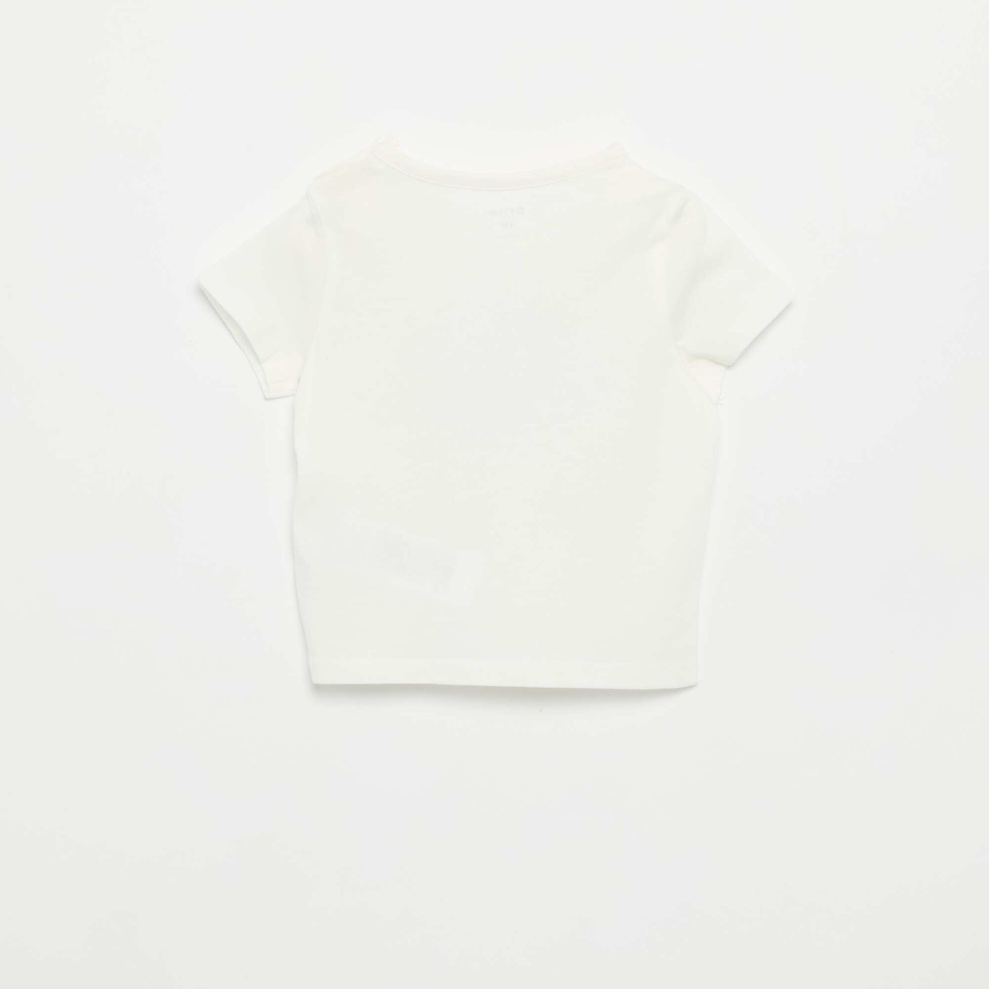 Short-sleeved T-shirt with fun print WHITE