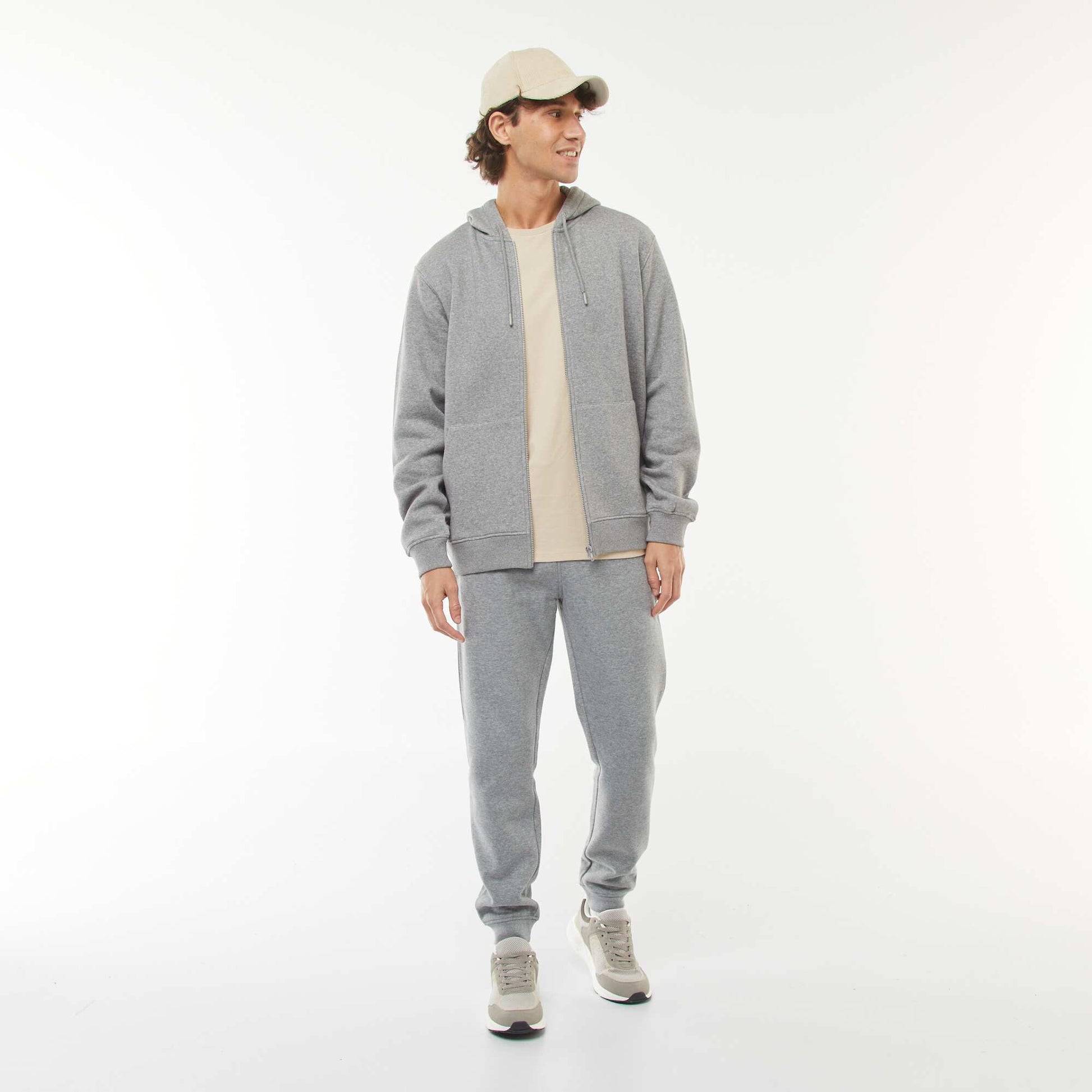 Warm fleece jogging pants GREY