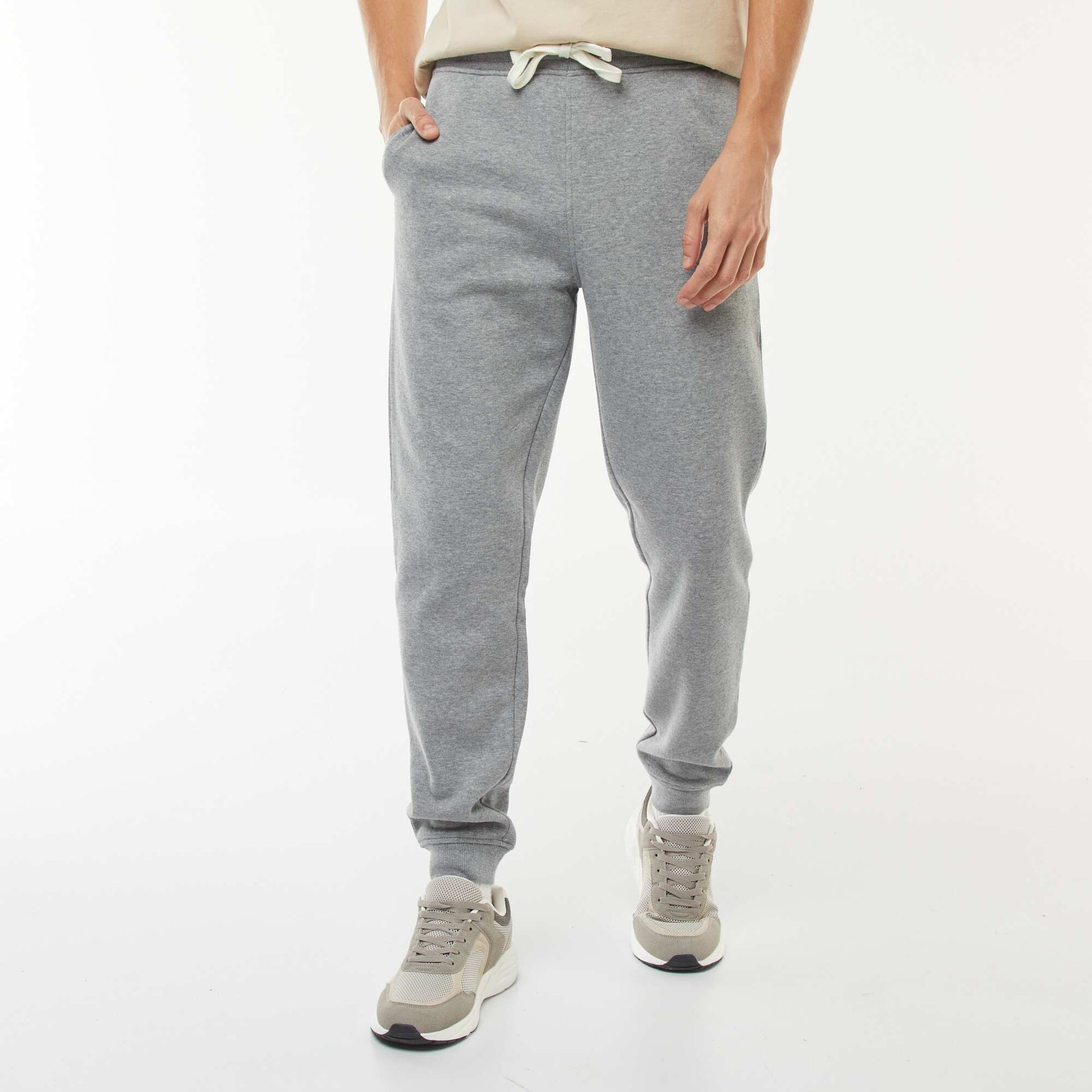 Warm fleece jogging pants GREY