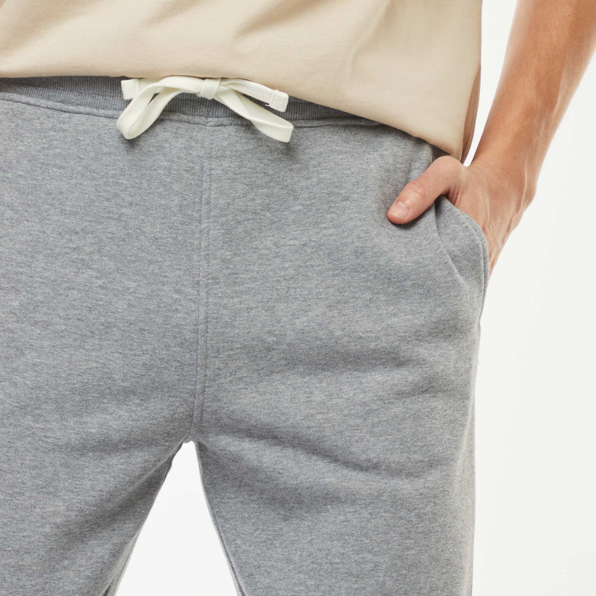 Warm fleece jogging pants GREY