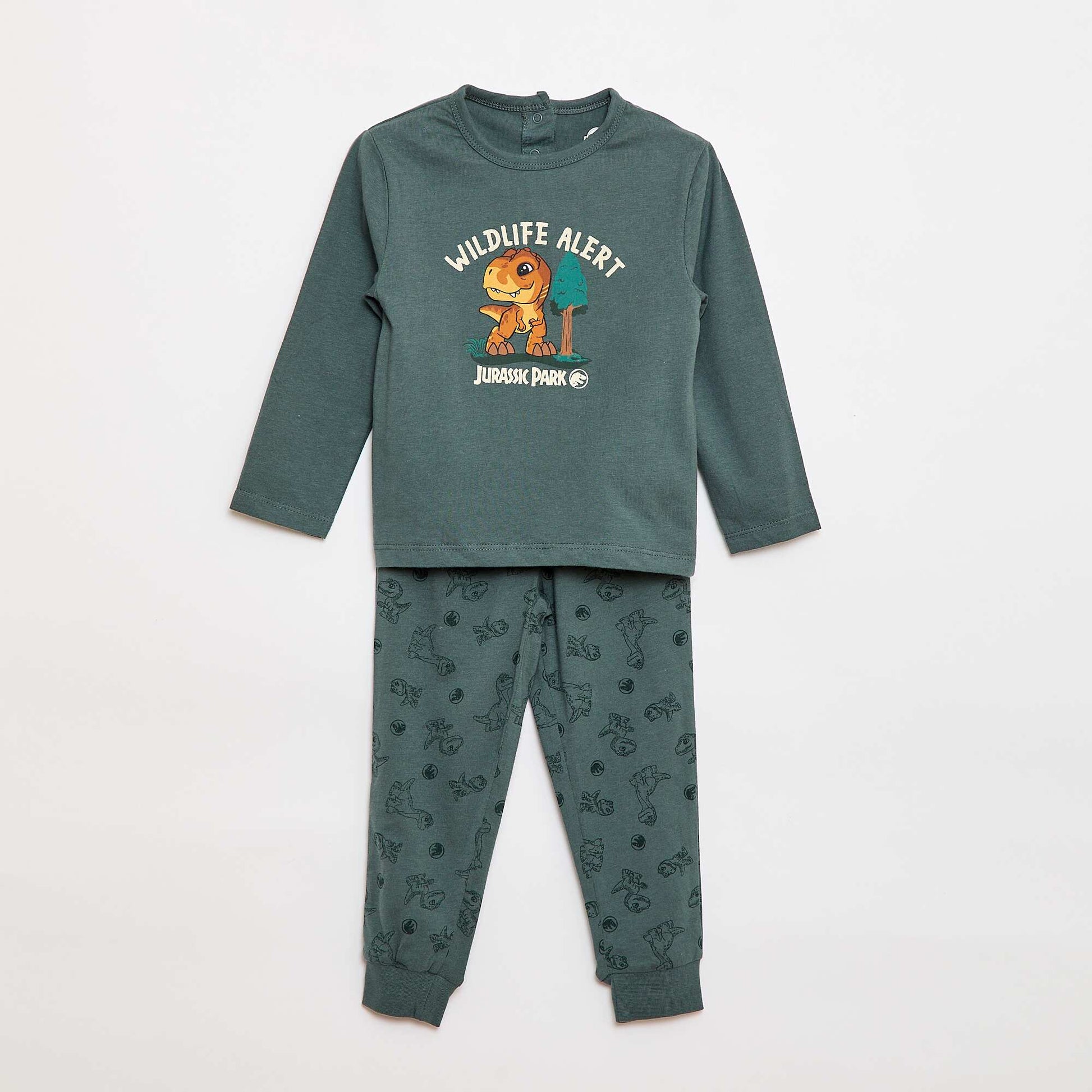 Dinosaur Print Long Pyjamas GREEN