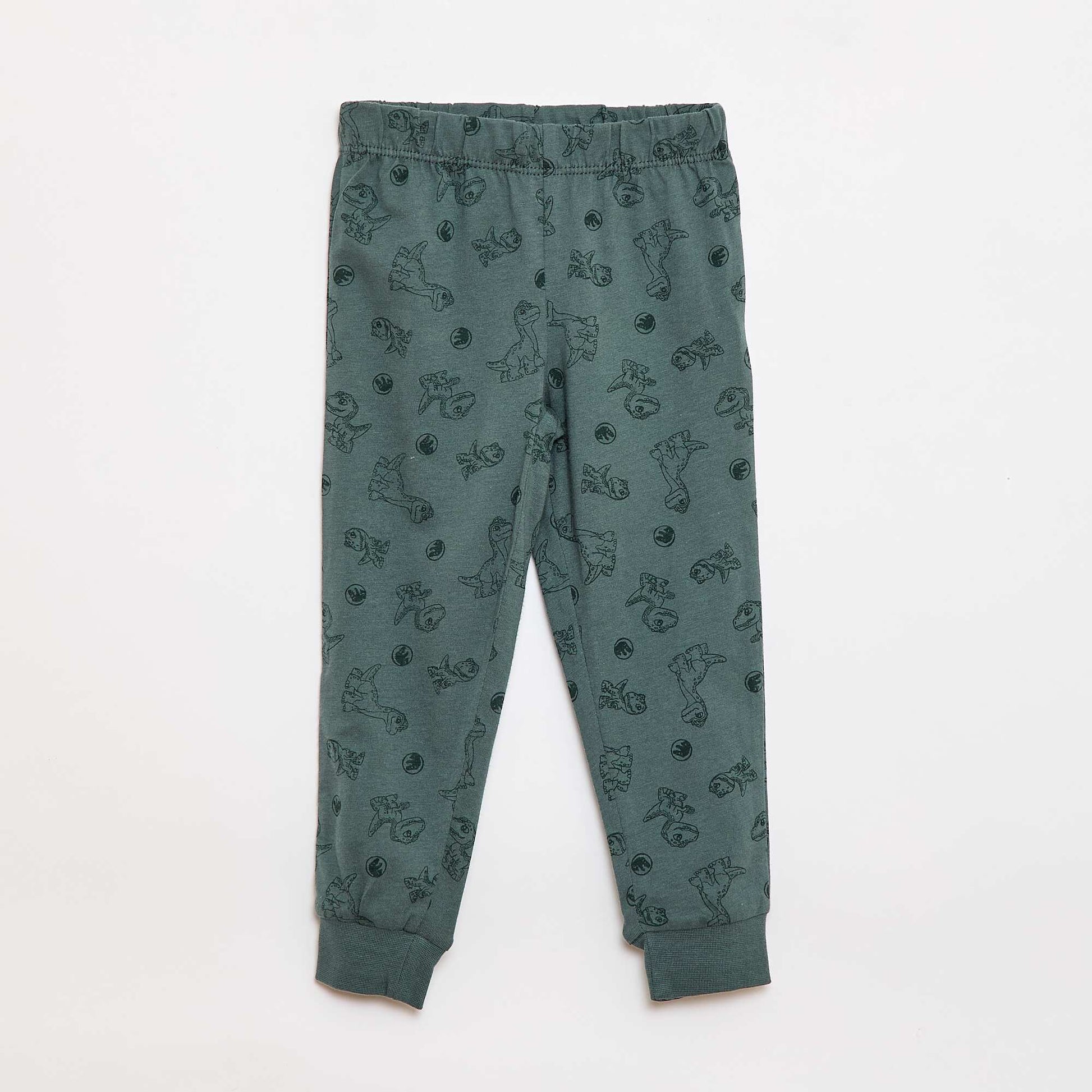 Dinosaur Print Long Pyjamas GREEN