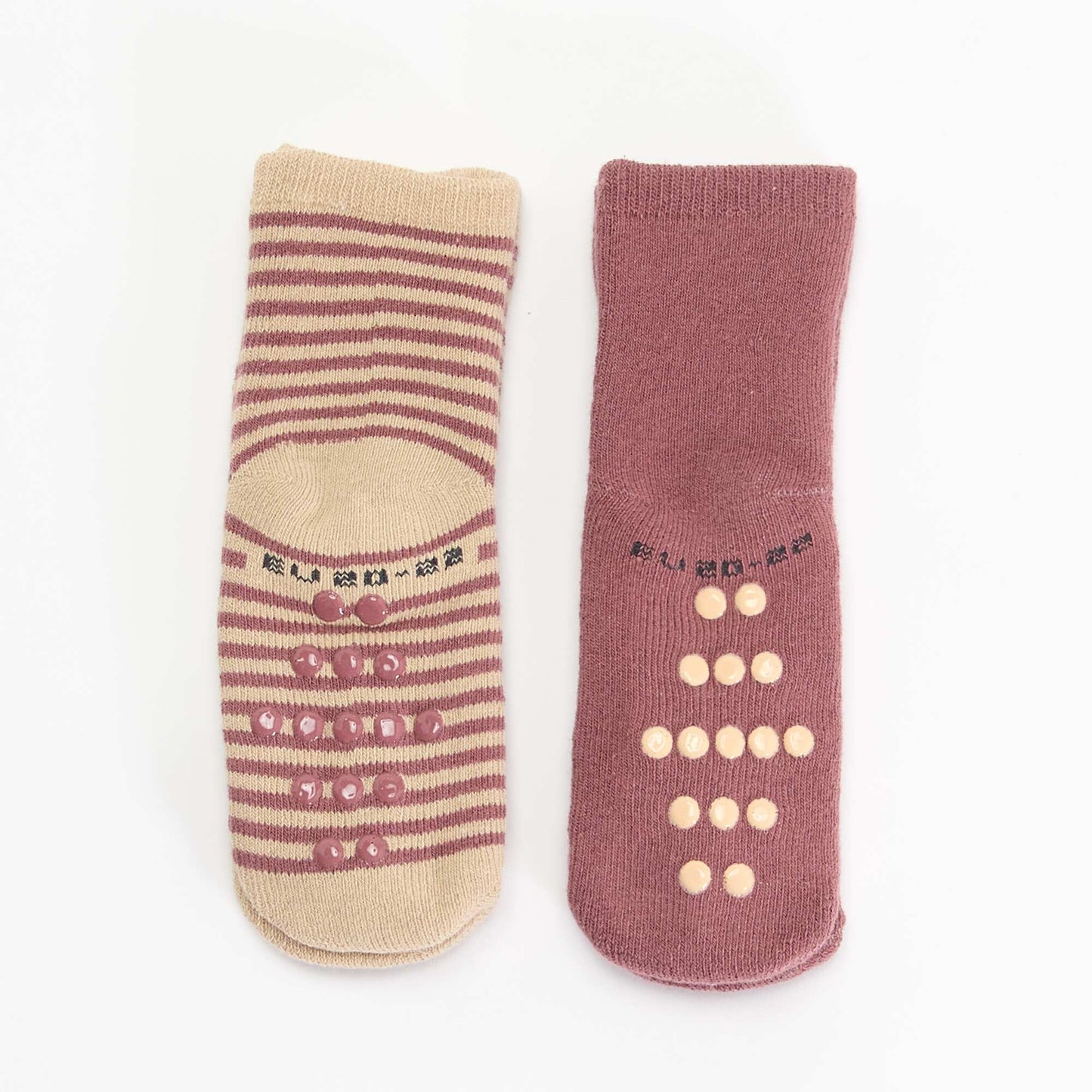 Pair of non-slip novelty socks BROWN