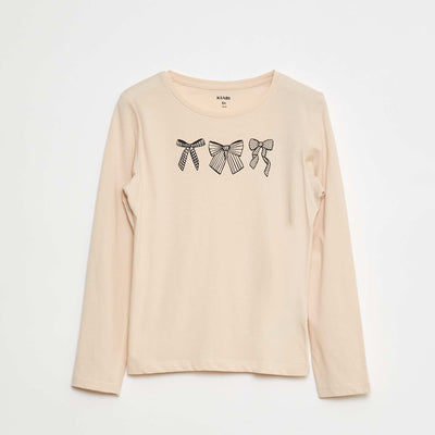 Printed T-shirt BEIGE
