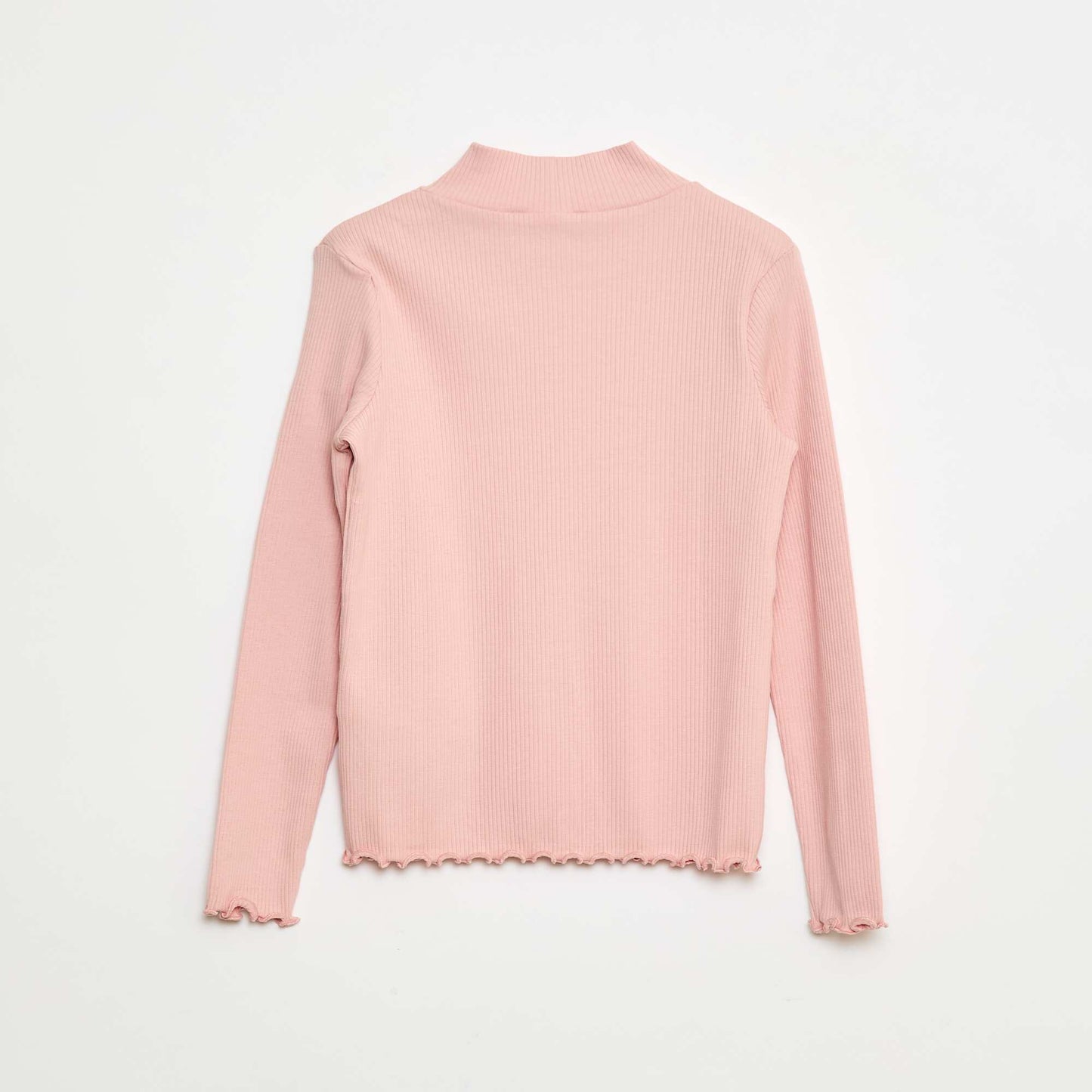 Ribbed Roll Neck Jumper PINK