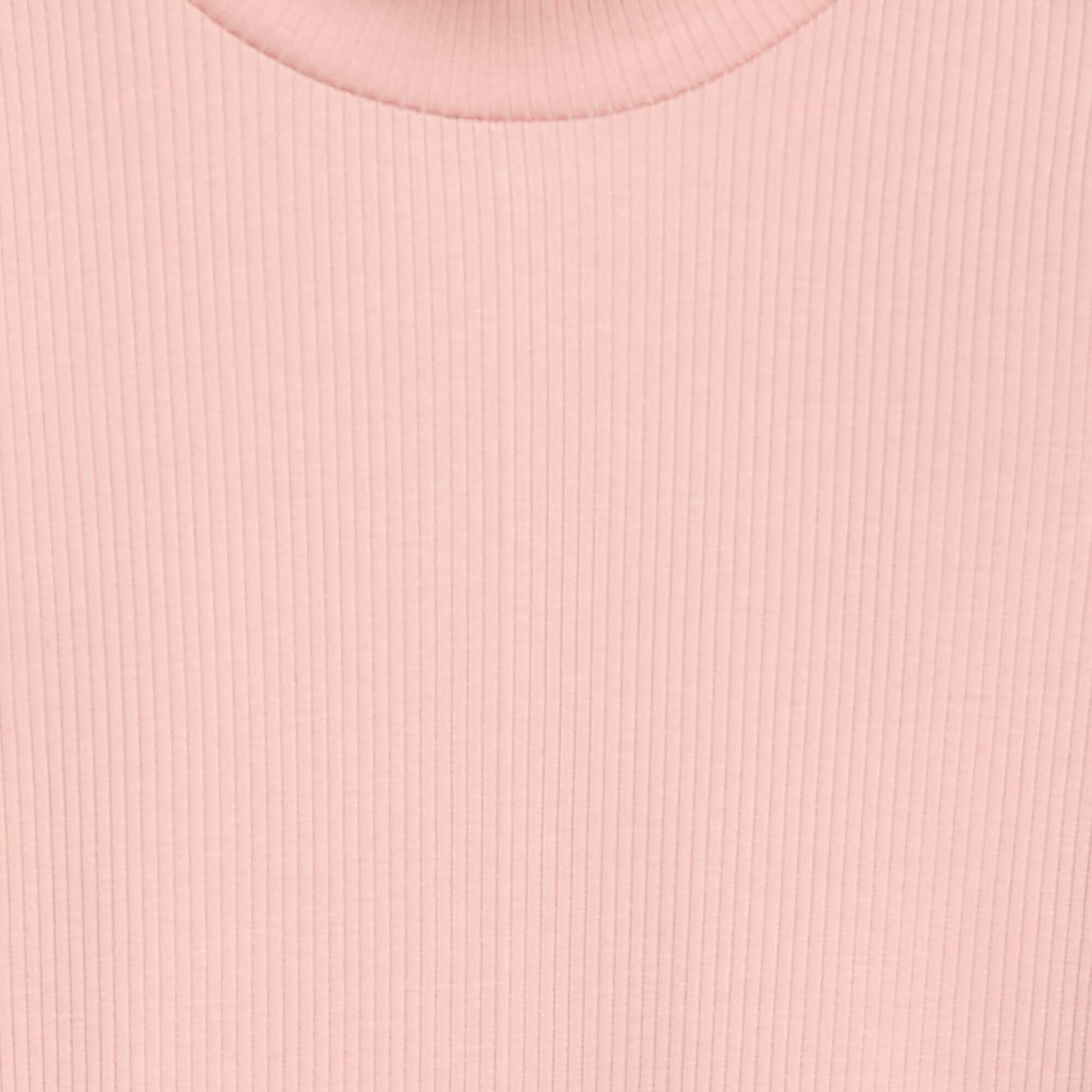 Ribbed Roll Neck Jumper PINK