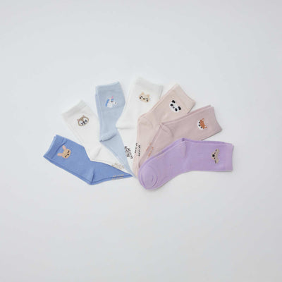 Pack of 7 pairs of crew socks BLUE