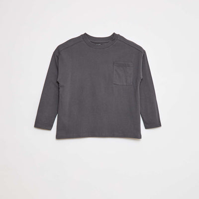 Plain loose-fit T-shirt GREY