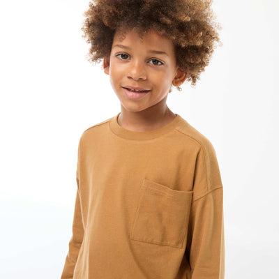 Plain loose-fit T-shirt BEIGE
