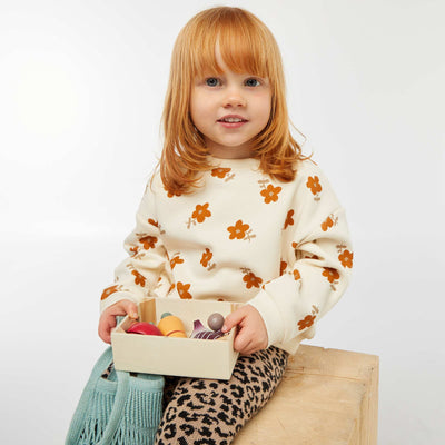 Patterned Fleece Pullover WHITE