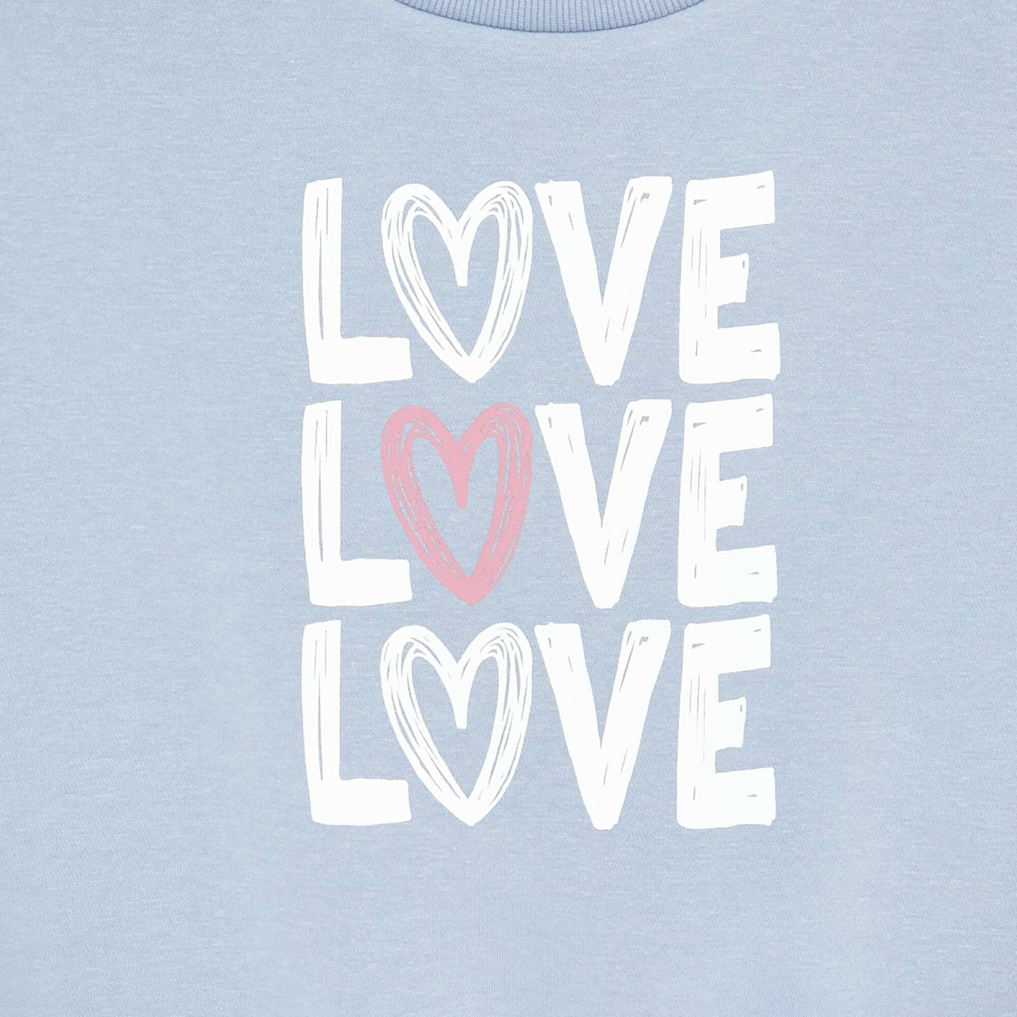 Long-sleeved printed sweatshirt BLUE