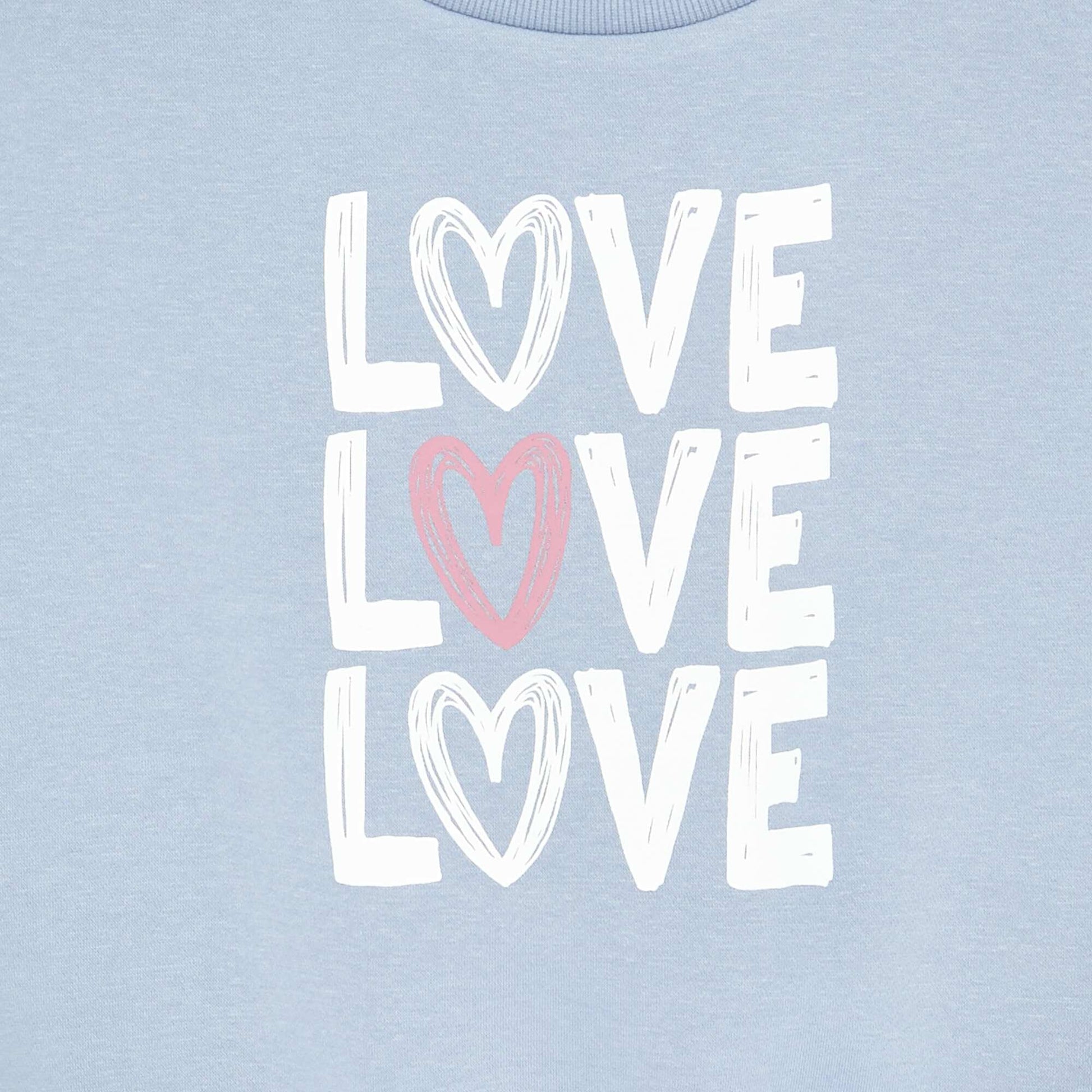 Long-sleeved printed sweatshirt BLUE